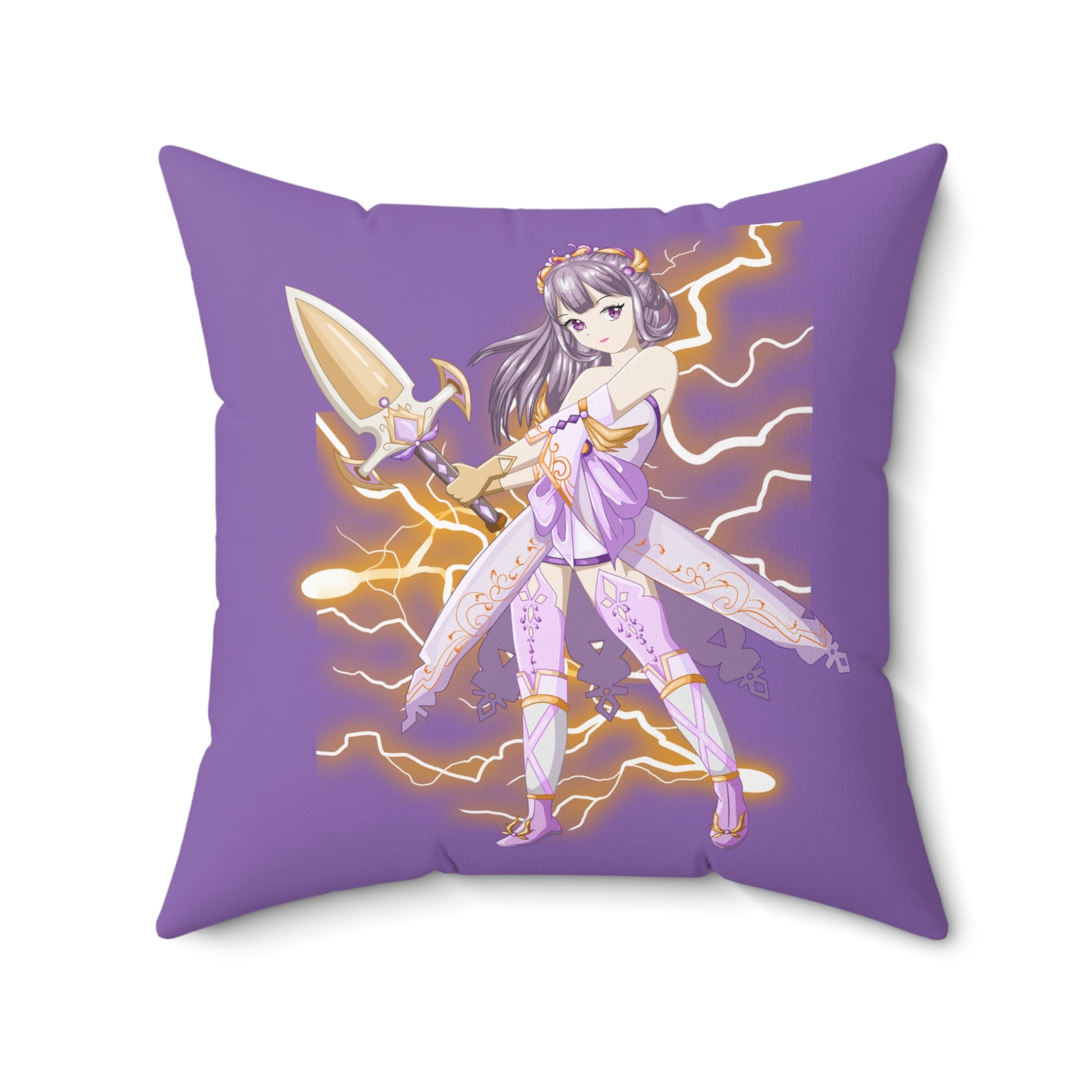 Anime Lightning Design Kissen, Wohndekor, Wurfkissen, Geschenk für Gamer, Kinderzimmer, Cosplay-Enthusiasten, weiches Kissen