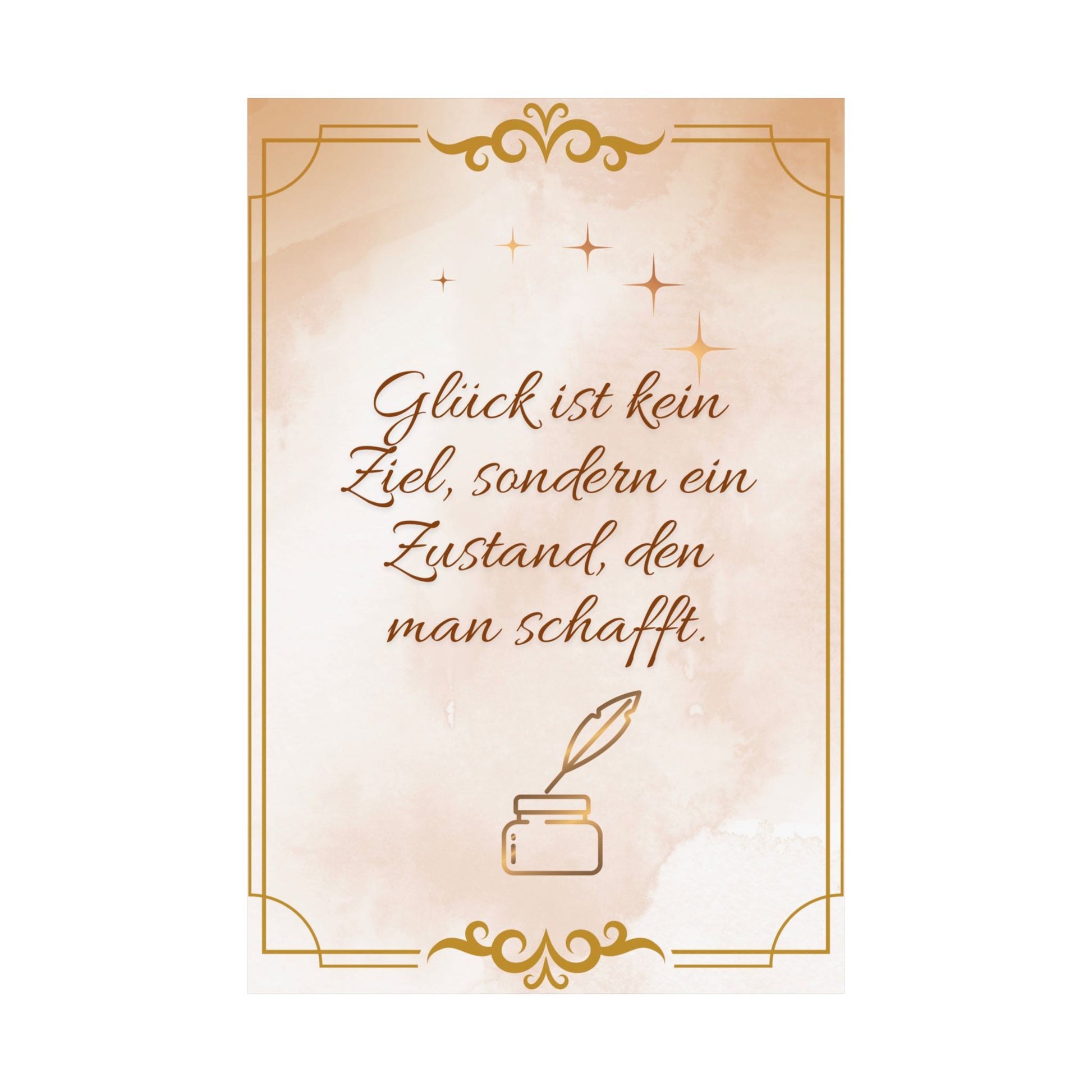 Elegante Motivationsposter aus Satin