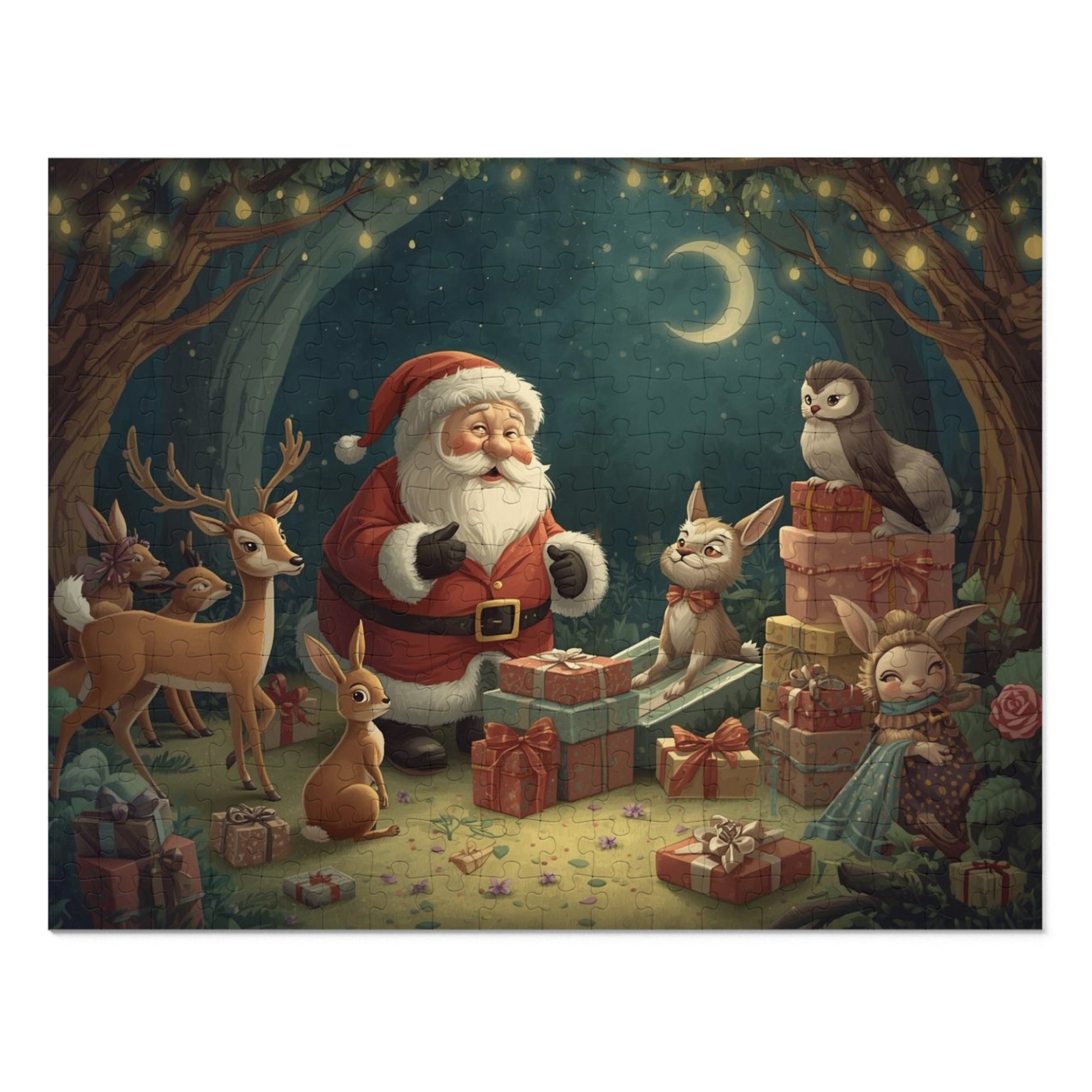 Weihnachtspuzzle mit Dose, Urlaubsaktivität für die Familie, lustiges Geschenk für Kinder, Weihnachtsmann-Thema, Winterdekoration