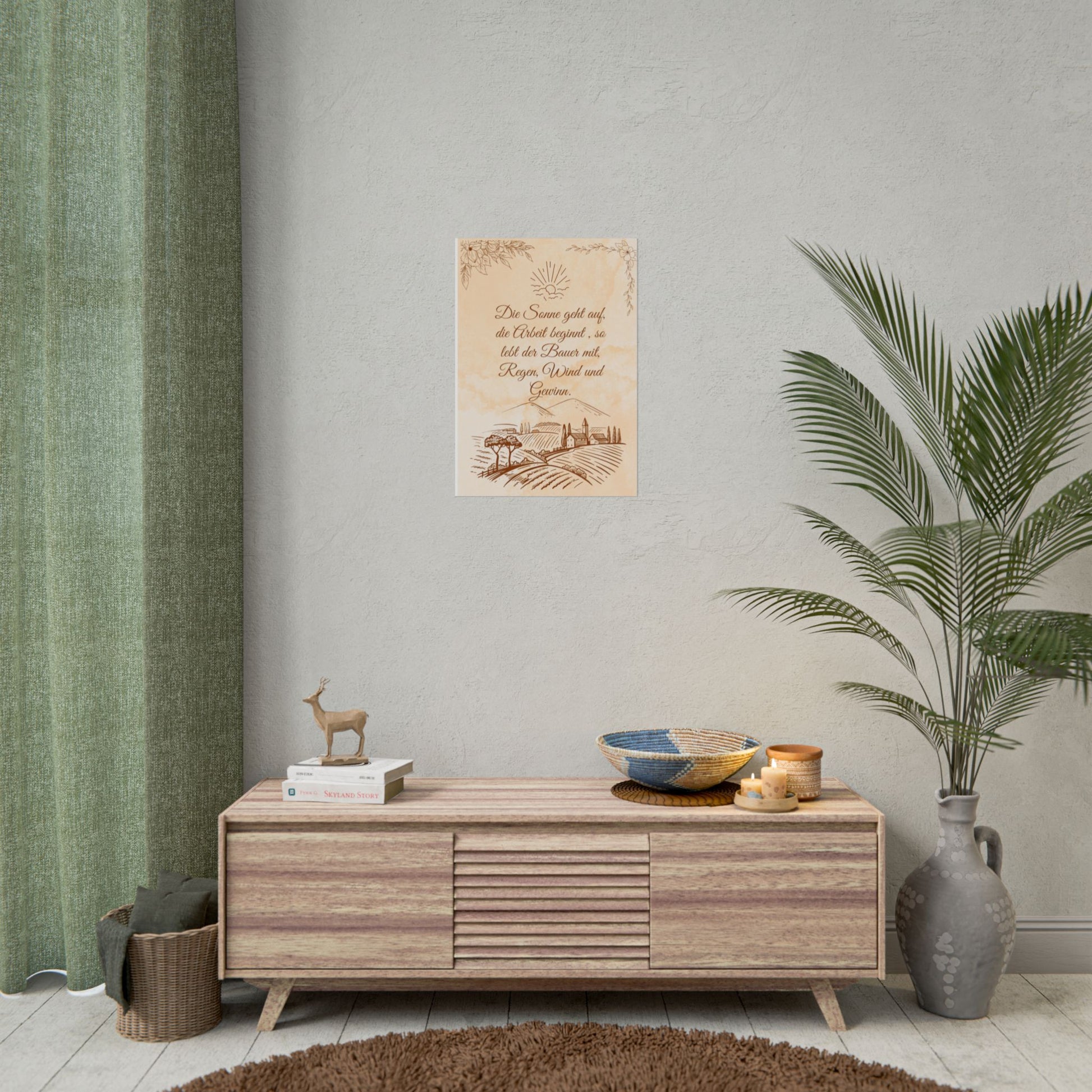 Rustikales Bauernhaus-Rollposter, Vintage-Wandkunst, Wohndekor, Geschenk für Bauern, inspirierendes Zitat-Dekor