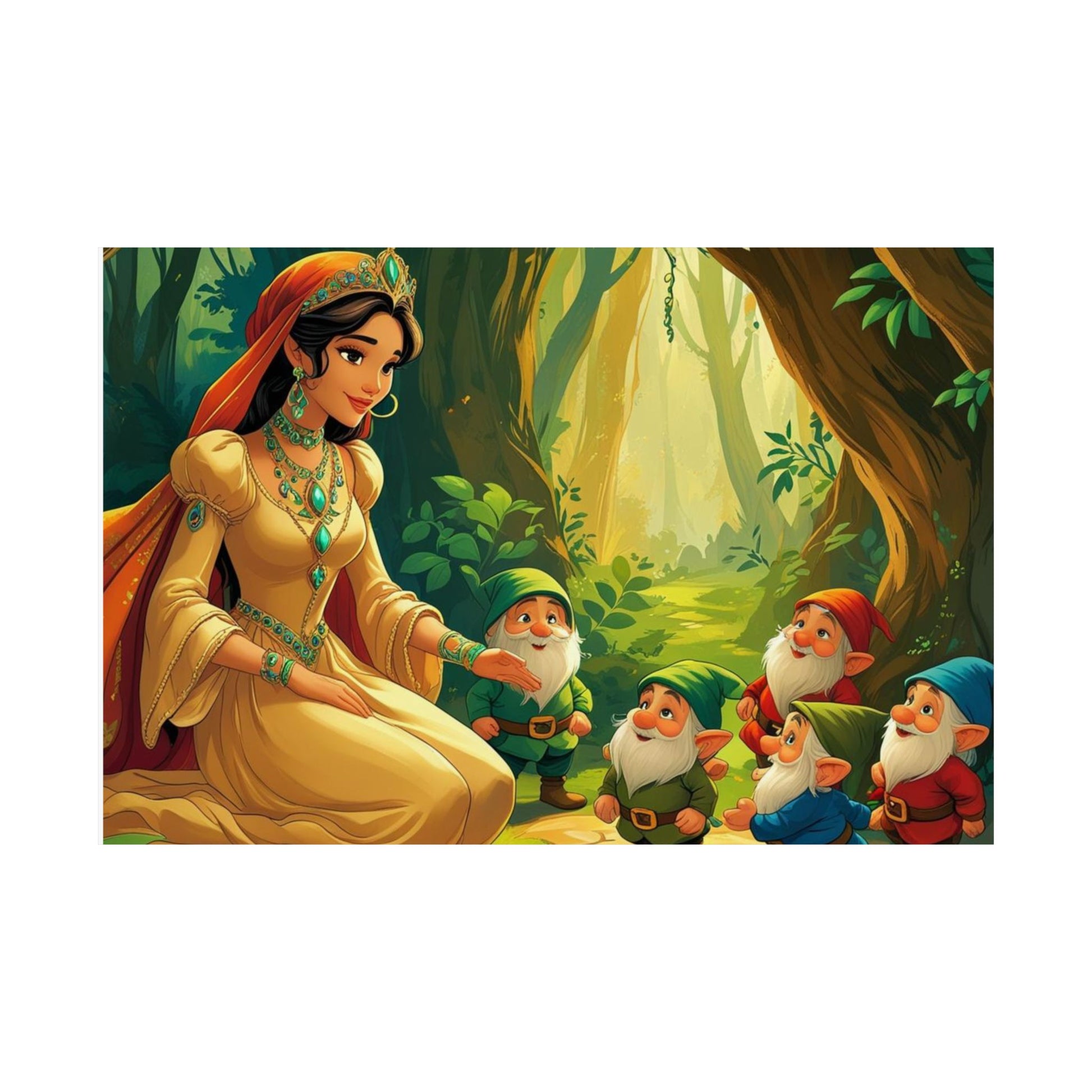 Zauberhafte Satin Wandkunst, Zauberhafter Wald Kunstdruck, Wunderliches Wohndekor, Märchen Poster, Kinderzimmer Wanddekoration