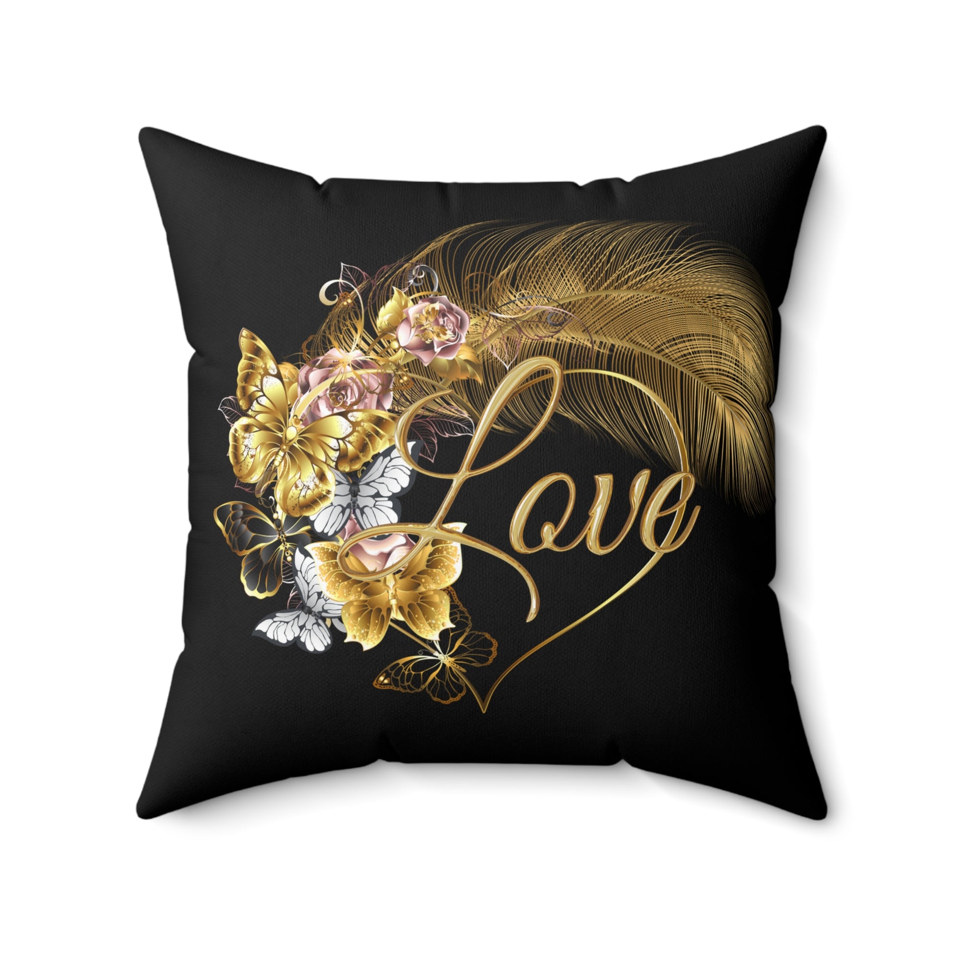 Romantisches Blumenkissen - Liebesdekor für Zuhause, Geschenk für Sie, gemütlicher Wohnzimmerakzent, Hochzeit, Jahrestag, Wohndekor
