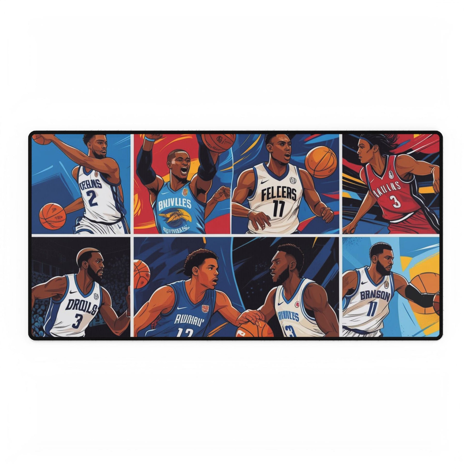 Dynamische Basketball-Schreibtischmatte für Gamer, Sportbegeisterte, Bürodekor, einzigartiges Geschenk, funktionales Mauspad