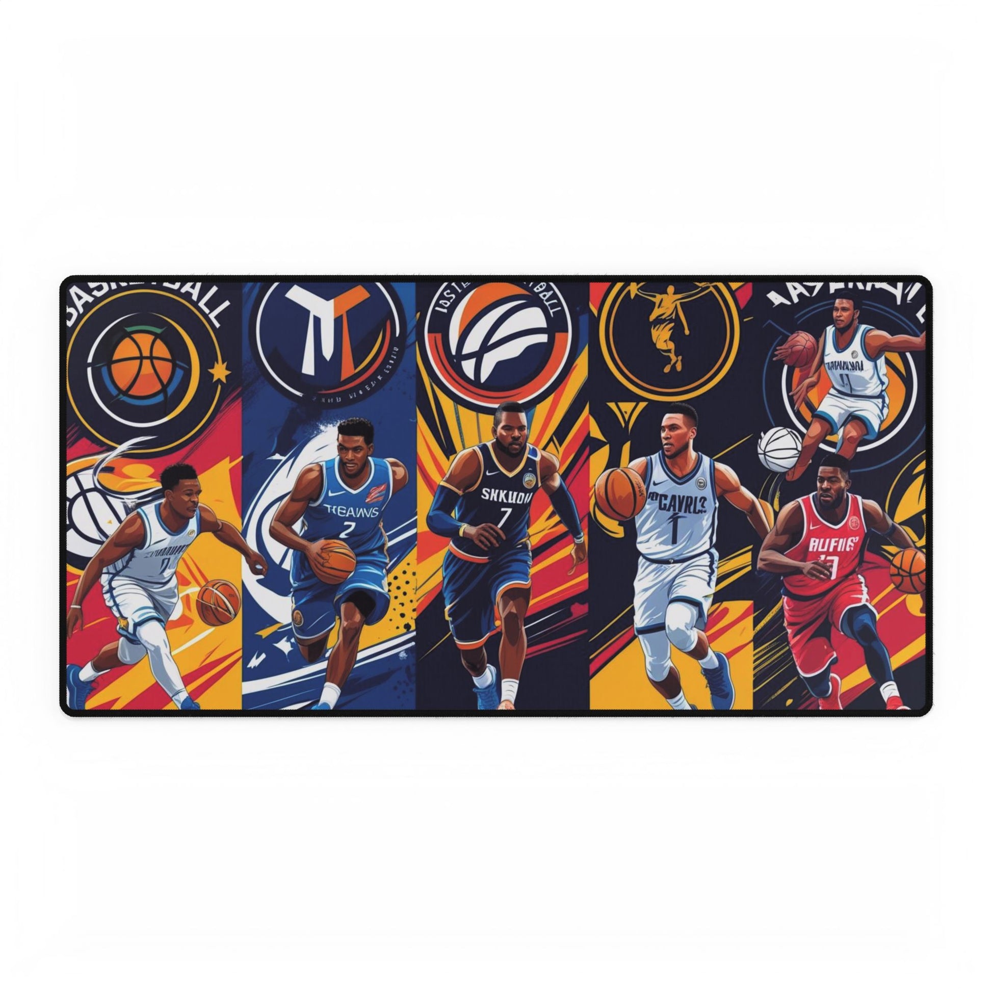 Schreibtischunterlagen mit Basketball-Motiven für Sportliebhaber, Gaming, Bürodekor, Geschenk für Gamer, NBA-Fans, Geburtstag, Weihnachten