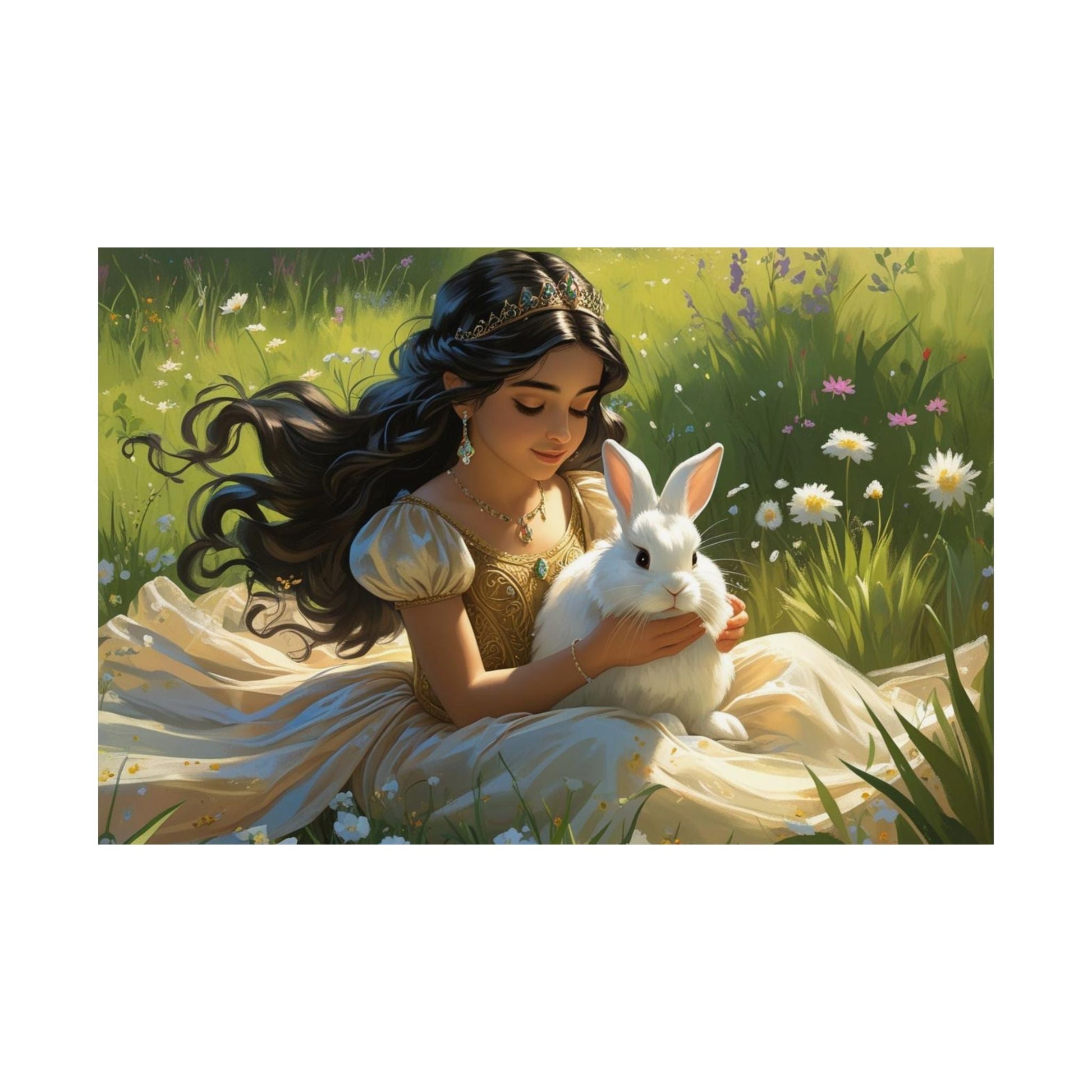 Bezaubernde Satin - Poster, Märchen - Dekor Ideal fürs Kinderzimmer - Familientruhe