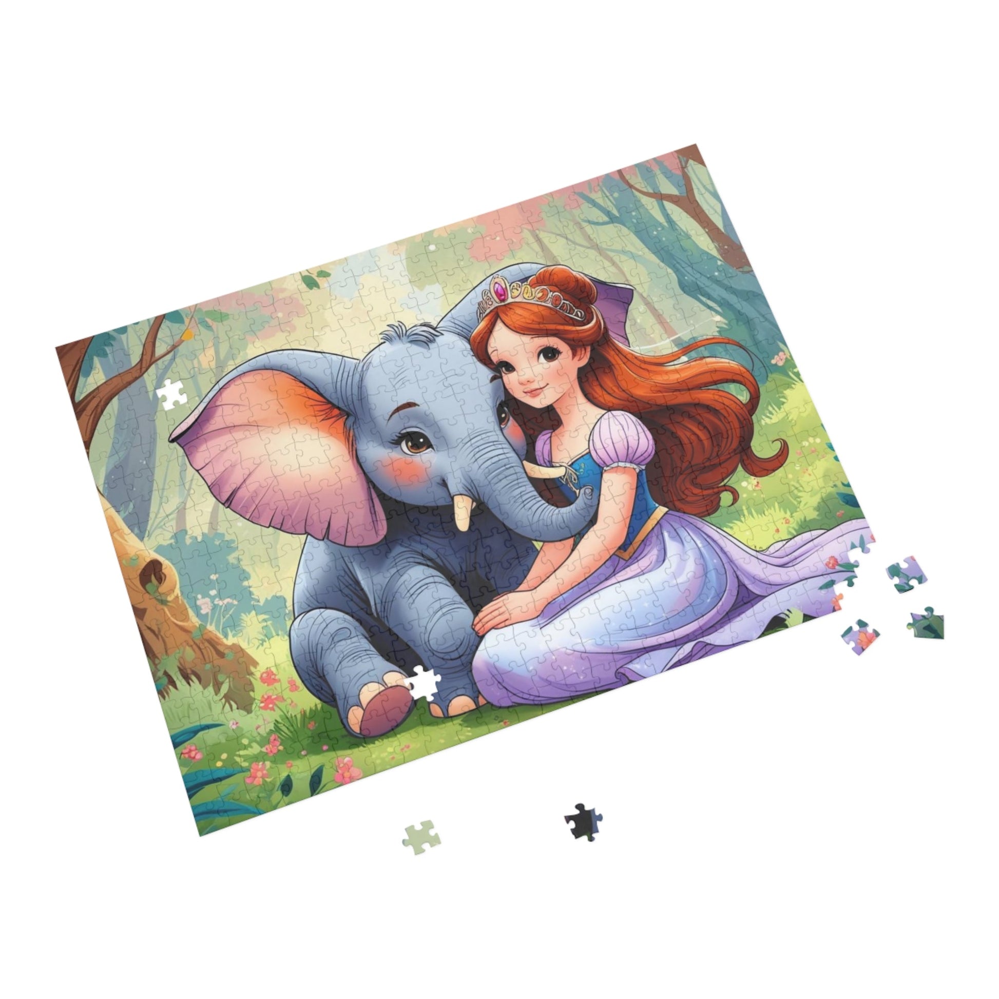Bezauberndes Prinzessinnen - und Elefanten - Puzzle - Familientruhe