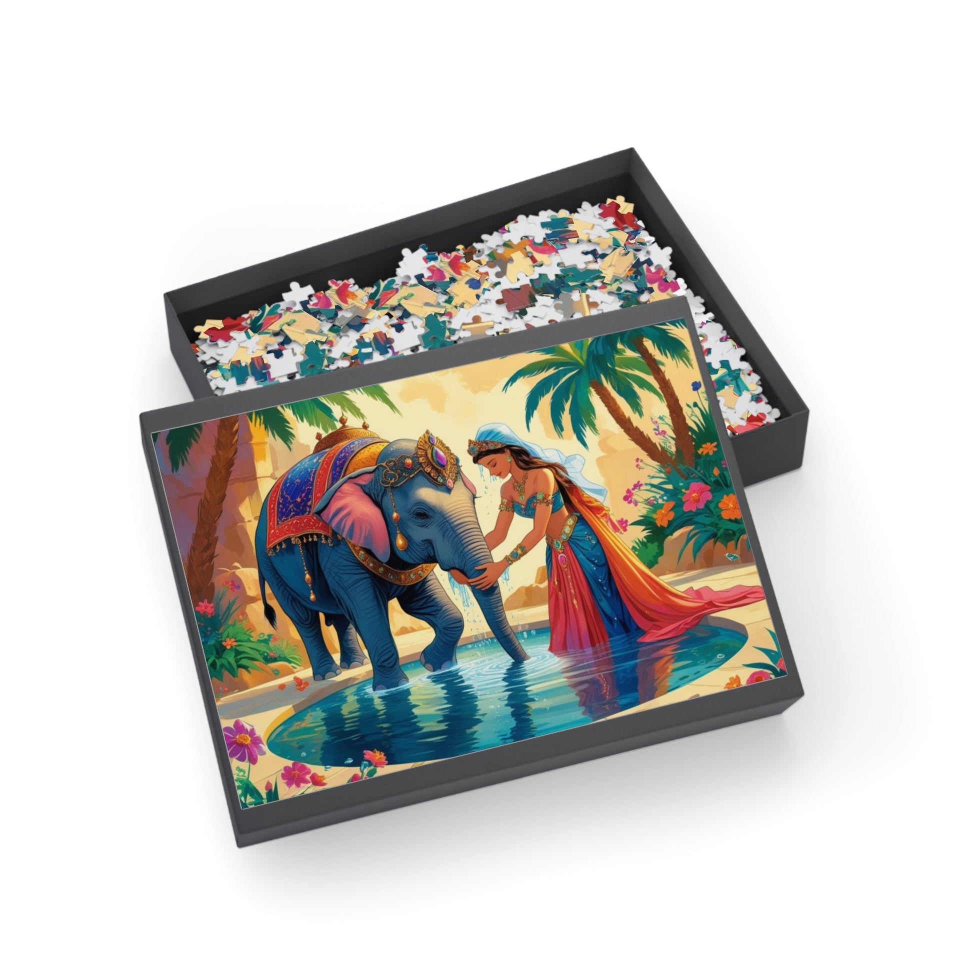 Elefantenpuzzle Magie - Familientruhe