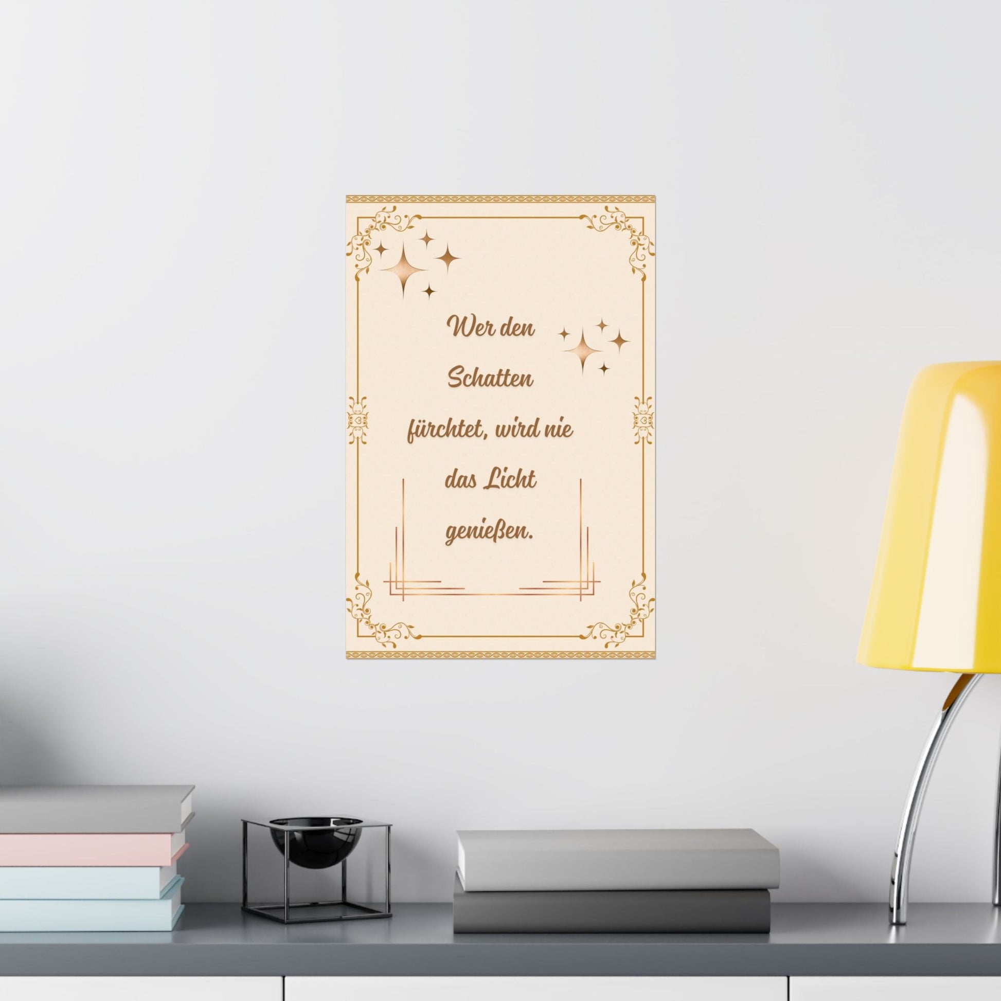 Elegantes Satin - Wandkunst - Poster Inspirierendes Zitat - Dekor - Familientruhe