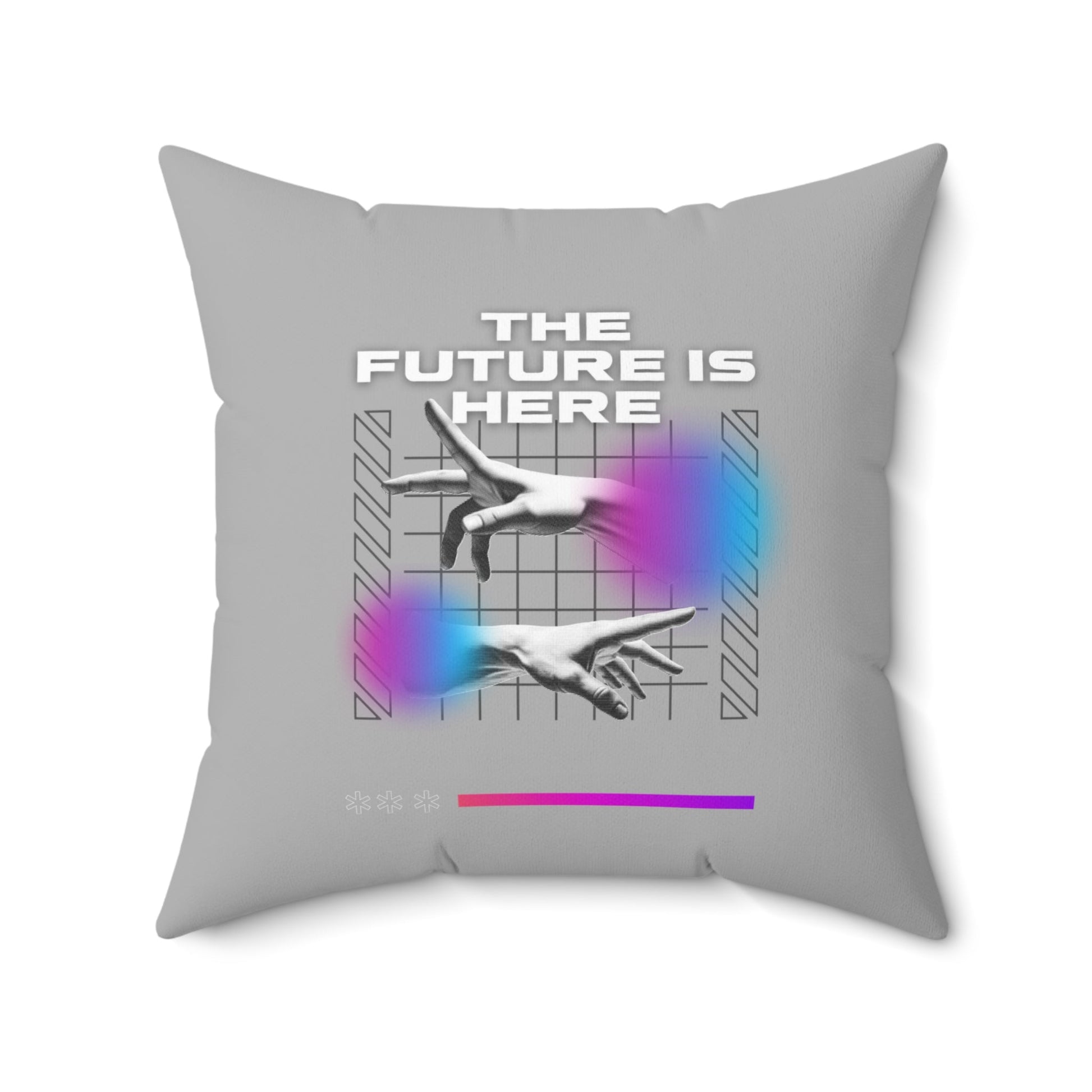 Futuristisches Kissen, Vintage Retro Dekor, moderner Wohnakzent - Familientruhe