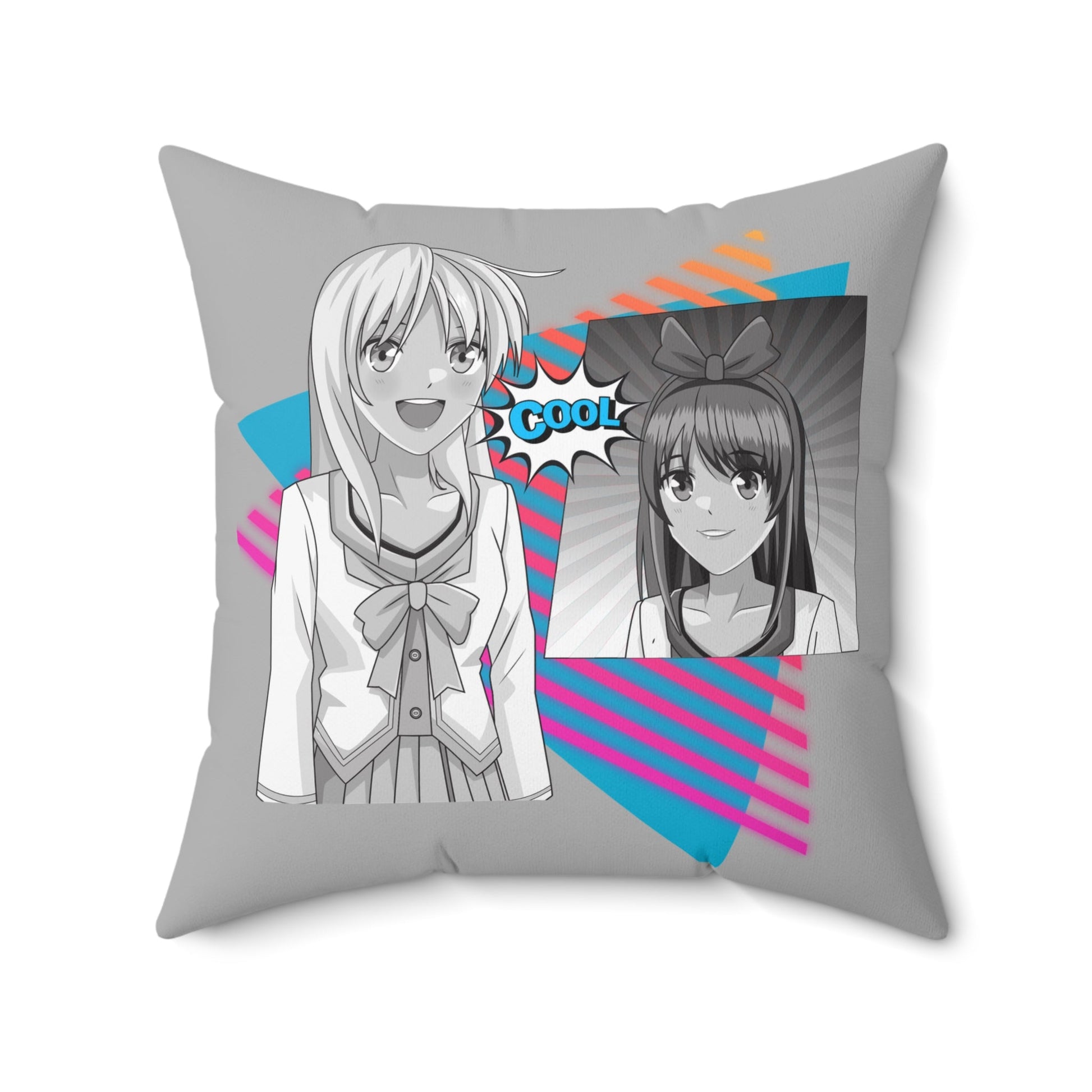 Lebendiges, von Anime inspiriertes Dekokissen, gemütliche Heimdekoration - Familientruhe