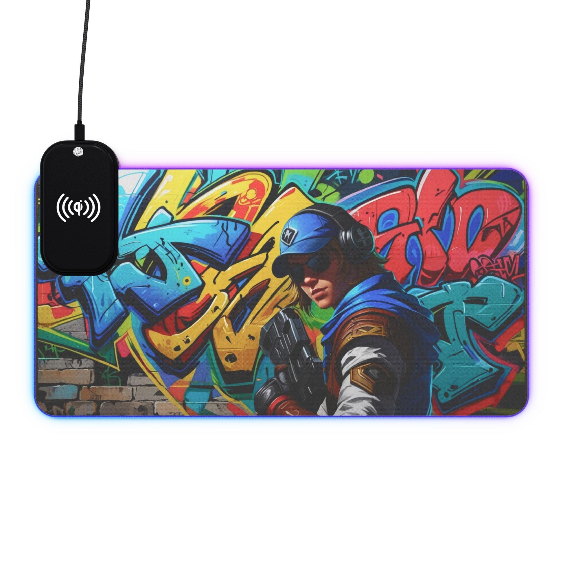 LED - Gaming - Mauspad mit kabelloser Aufladung - Perfekt für Gamer - Familientruhe