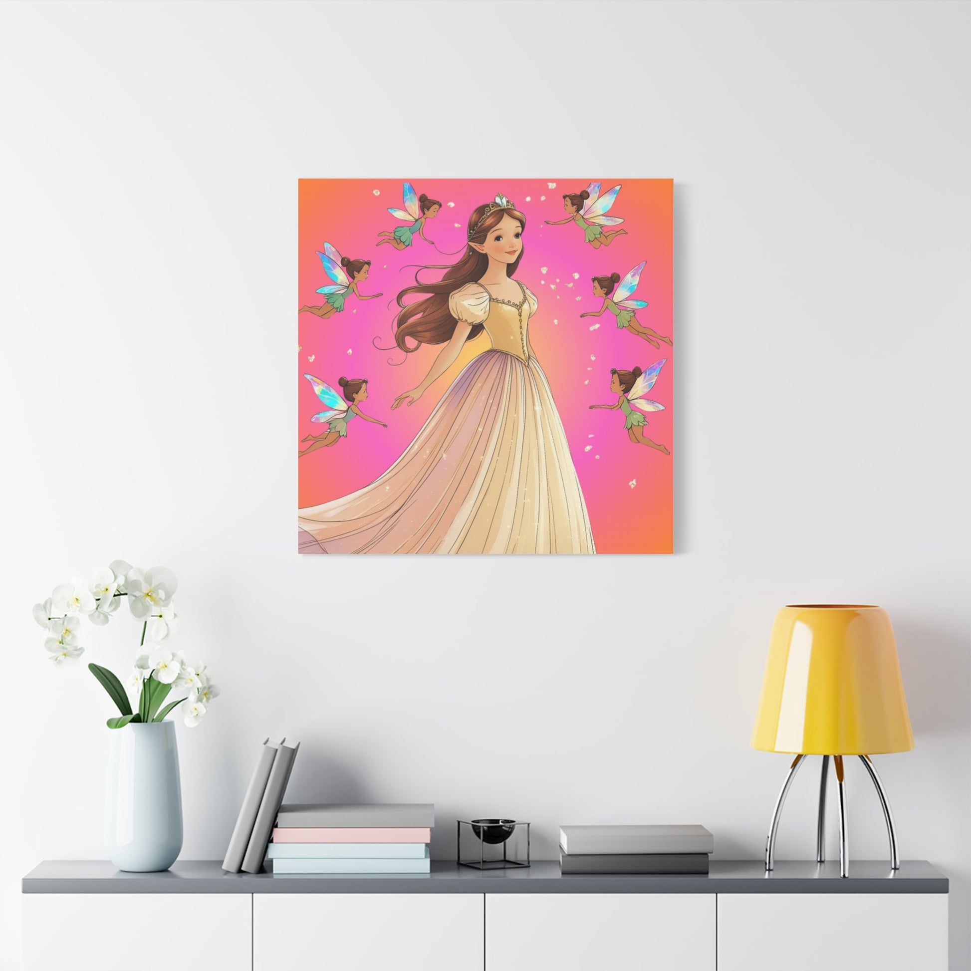 Leinwandbild „Prinzessin - Fee“, Zauberhafte Wanddekoration für Kinderzimmer - Familientruhe