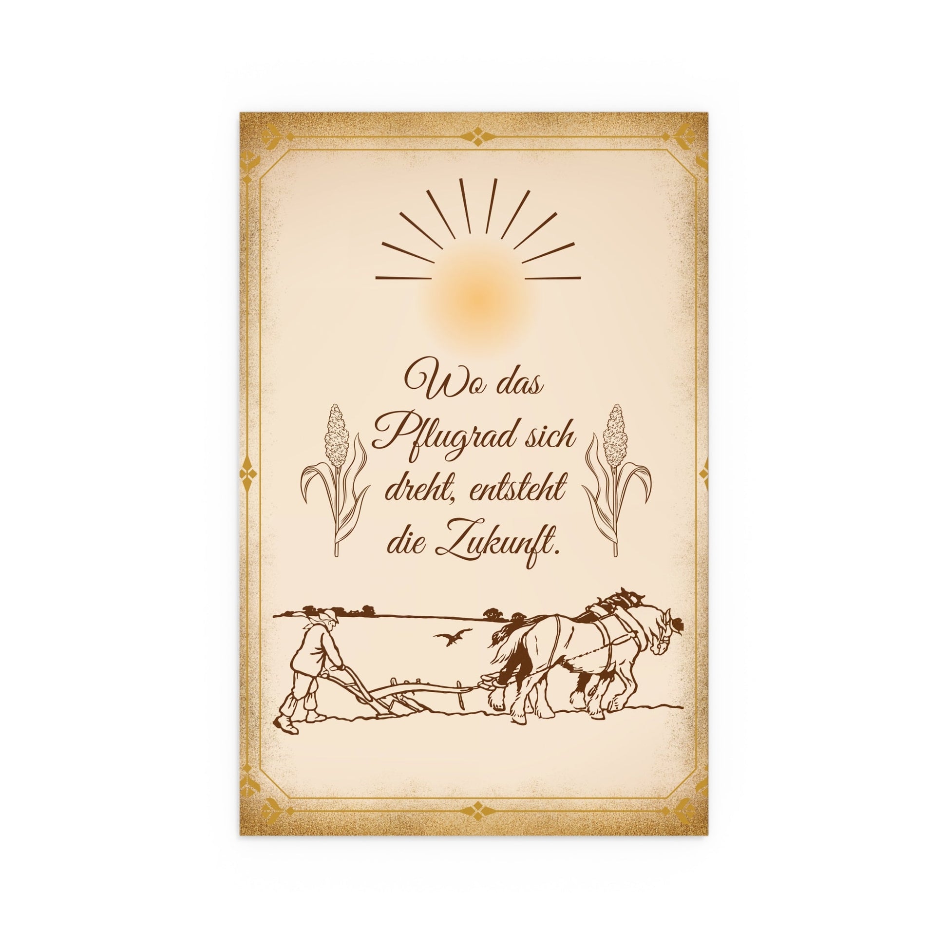 Rustikales Seidenposter mit motivierendem Zitat, Vintage - Bauernhof - Dekor - Familientruhe