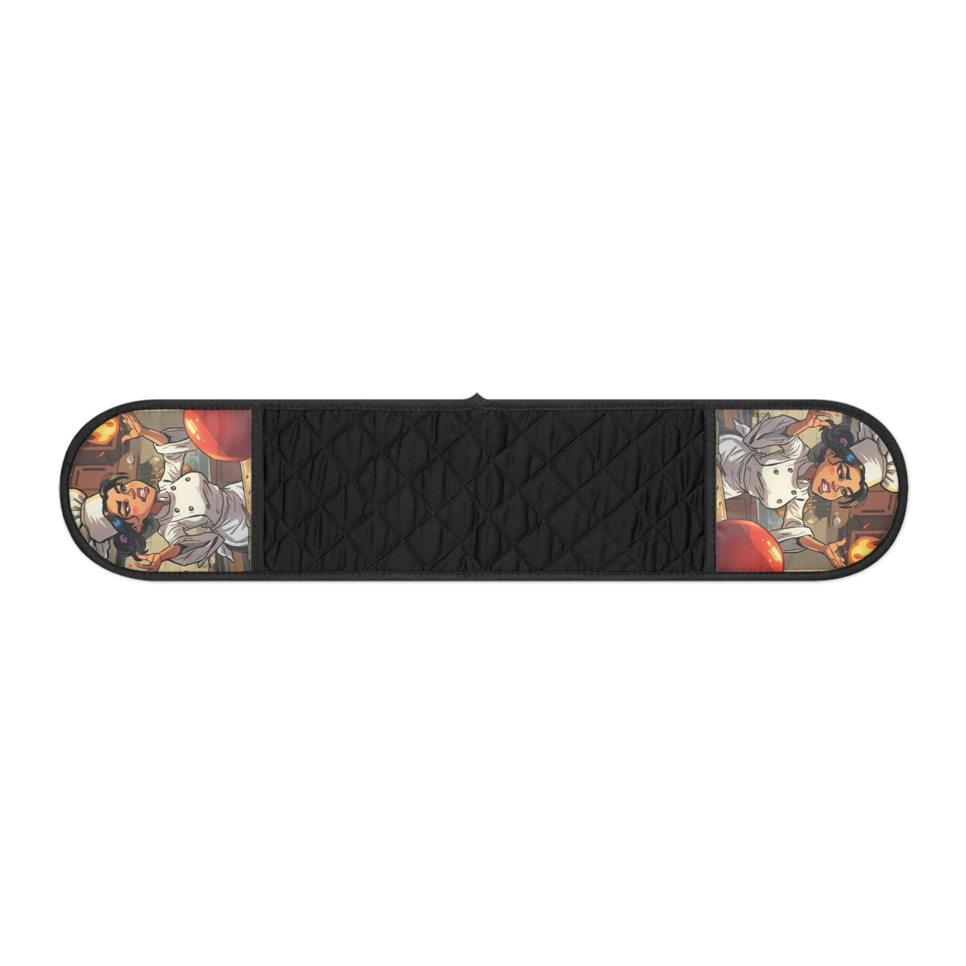 Schicke, künstlerische Ofenhandschuhe für Küchenliebhaber - Familientruhe