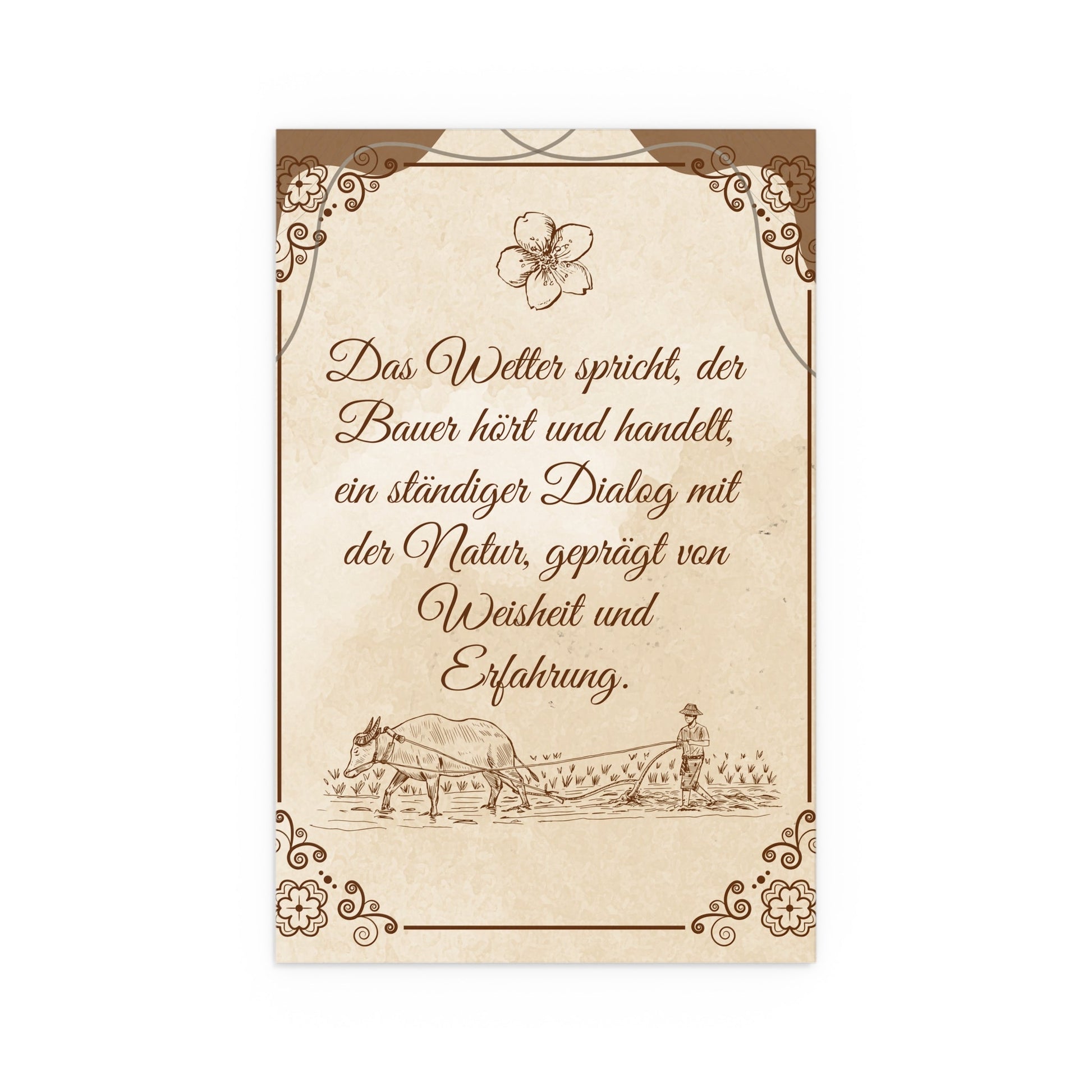 Silk Poster - Bauernspruch Bäuerlichem Motiven Design - Familientruhe