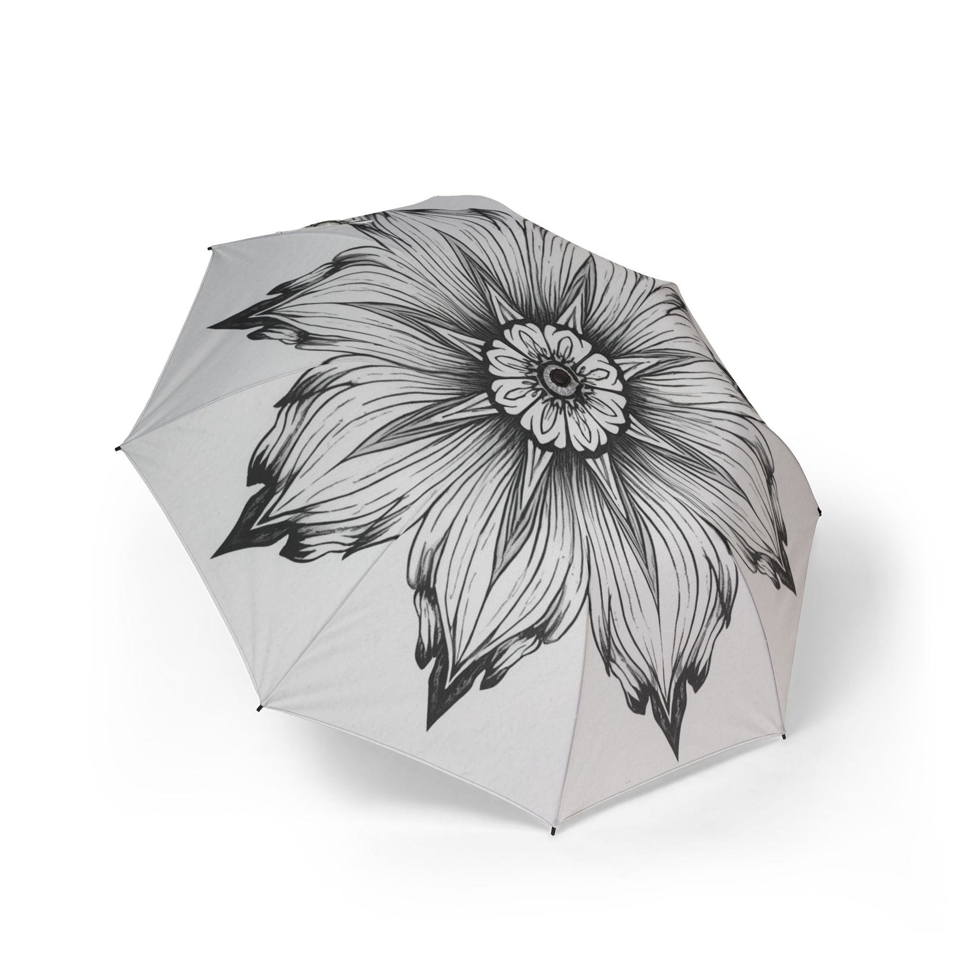 Stilvoller Regenschirm mit Blumenmuster, faltbare Regenbekleidung, perfektes Geschenk - Familientruhe