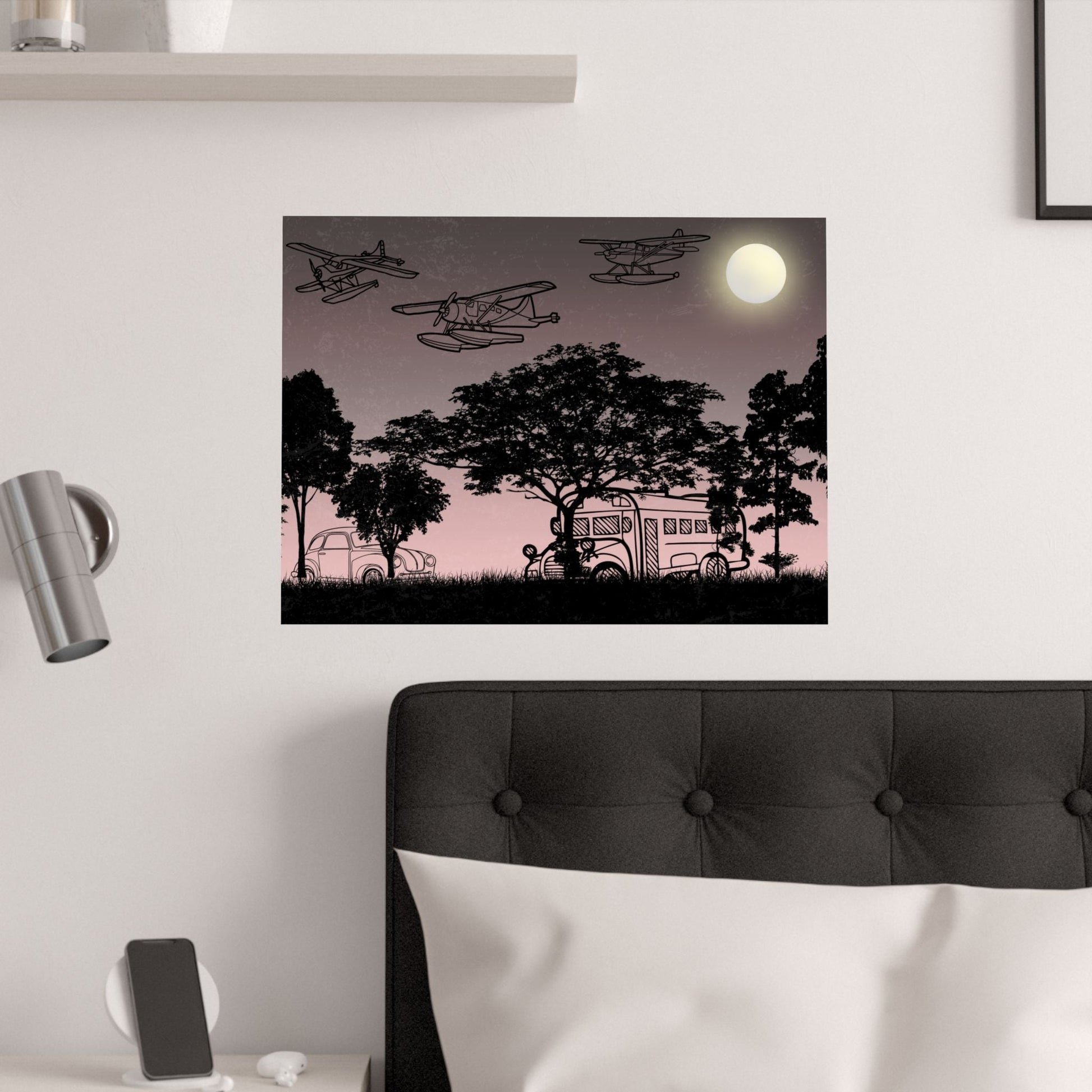 Vintage Flugzeug Wand kunstdruck, Luftfahrt Dekor - Familientruhe