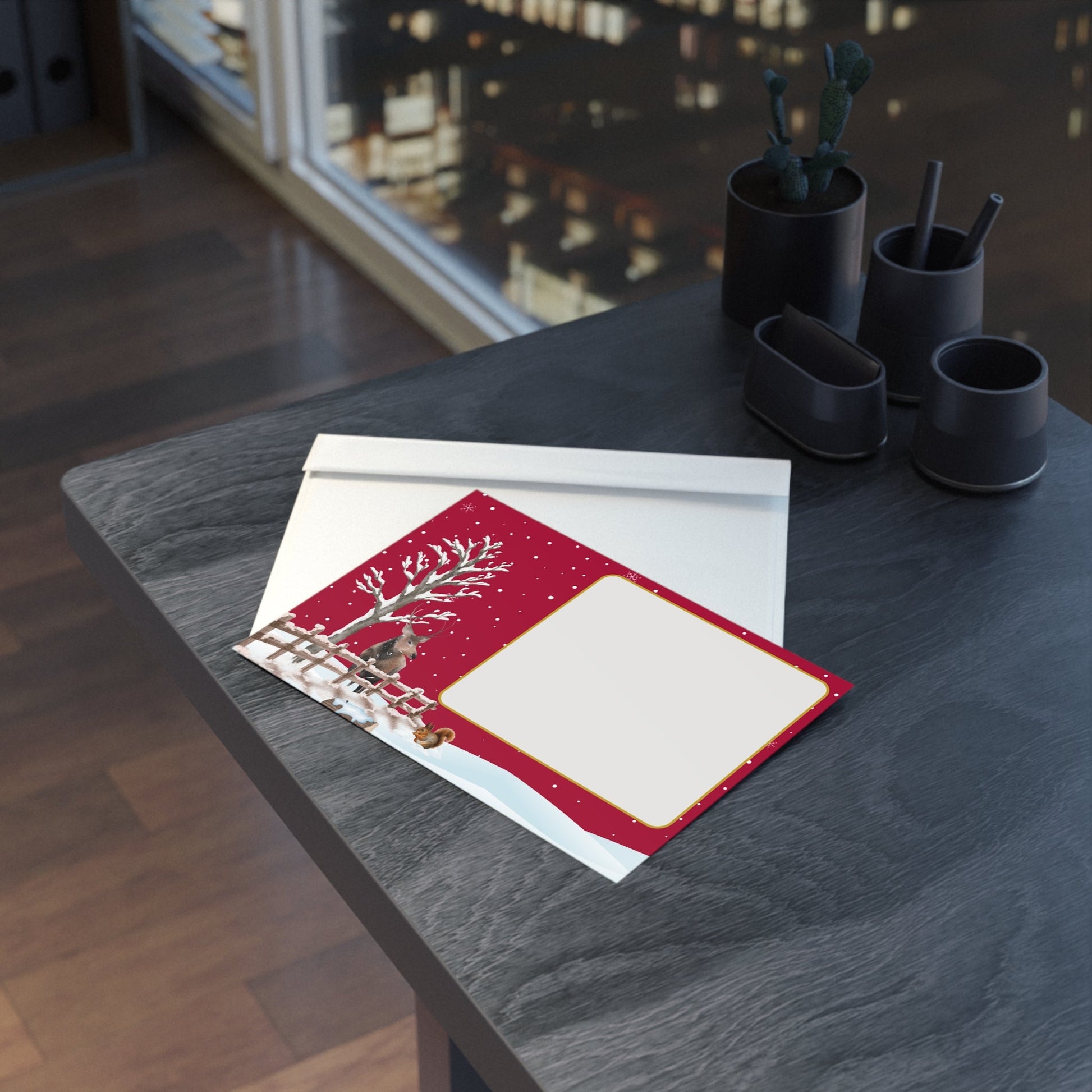 Vintage Weihnachtskarten, Zweiseitige Weihnachtsgrüße - Familientruhe