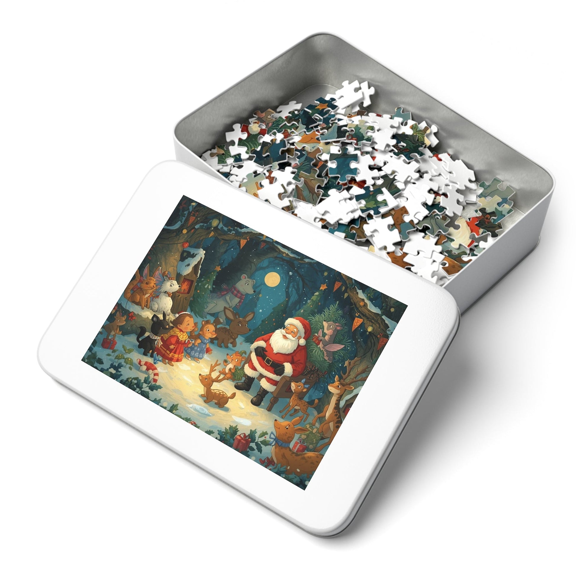 Weihnachtspuzzle mit Dose Familienspielabend - Familientruhe