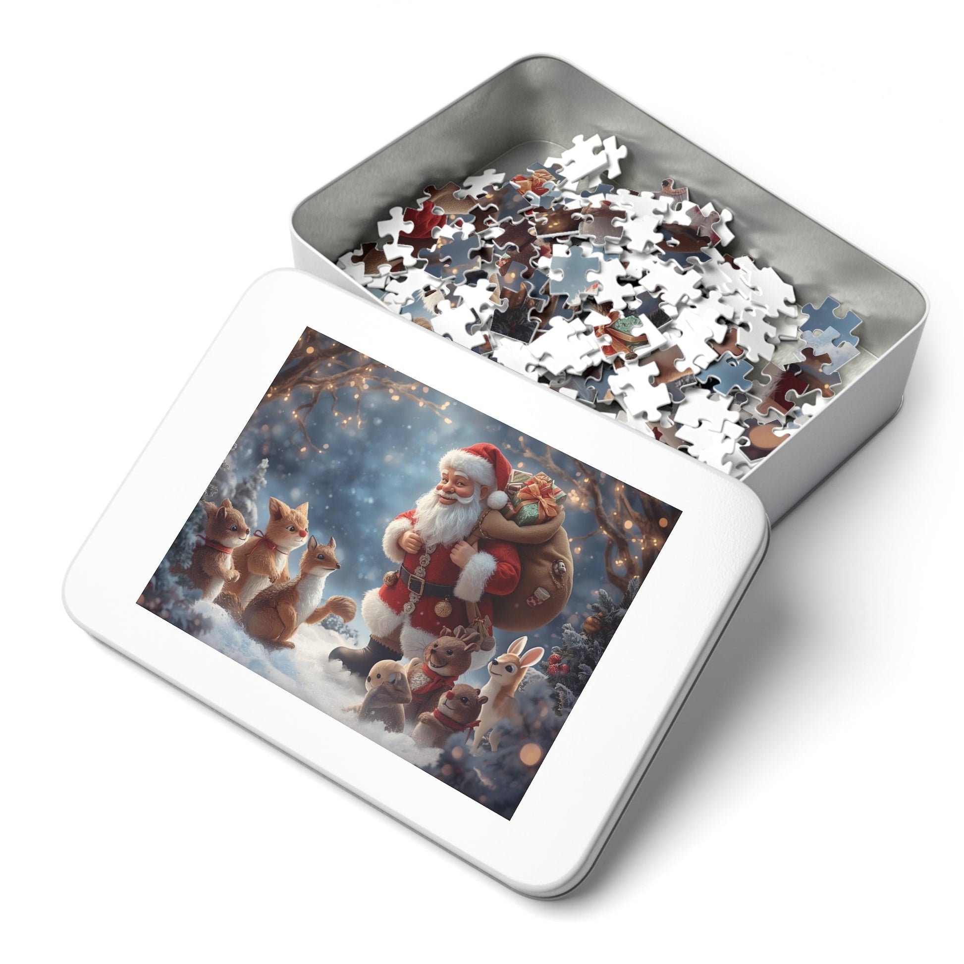 Weihnachtspuzzle mit Dose, Weihnachtsgeschenk - Familientruhe