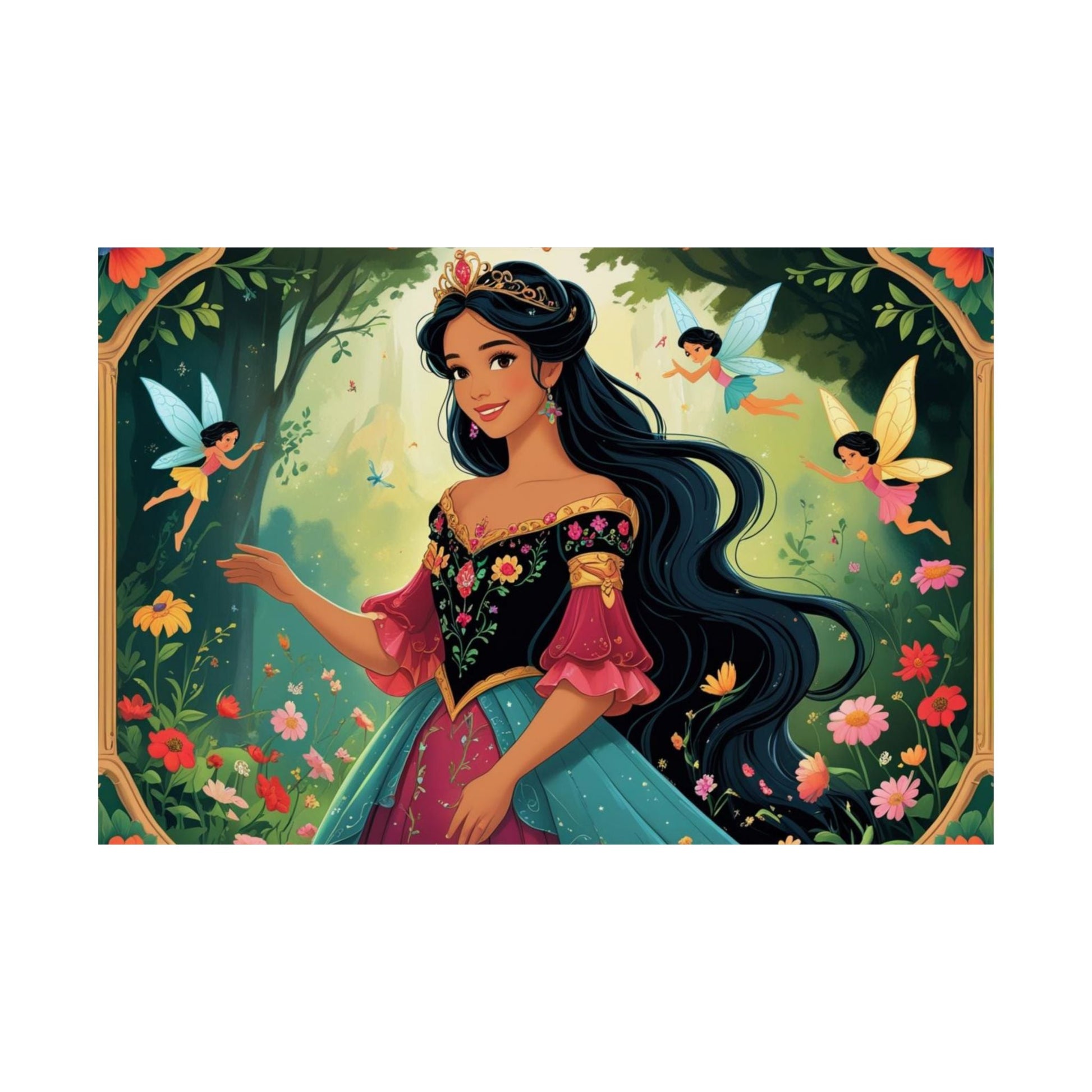 Zauberhaftes Satinposter – Zauberhafte Märchenkunst fürs Kinderzimmer - Familientruhe