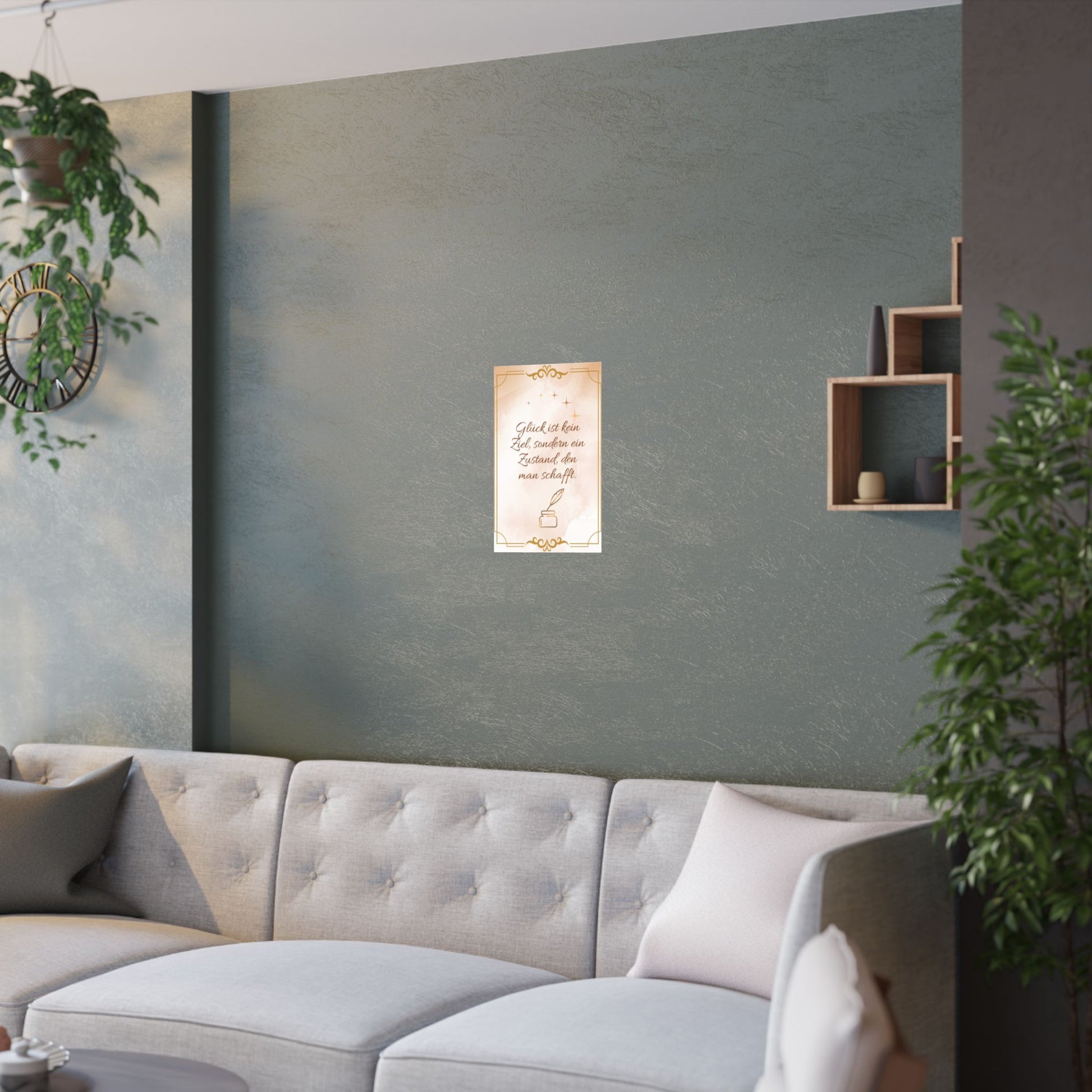 Elegante Motivationsposter aus Satin
