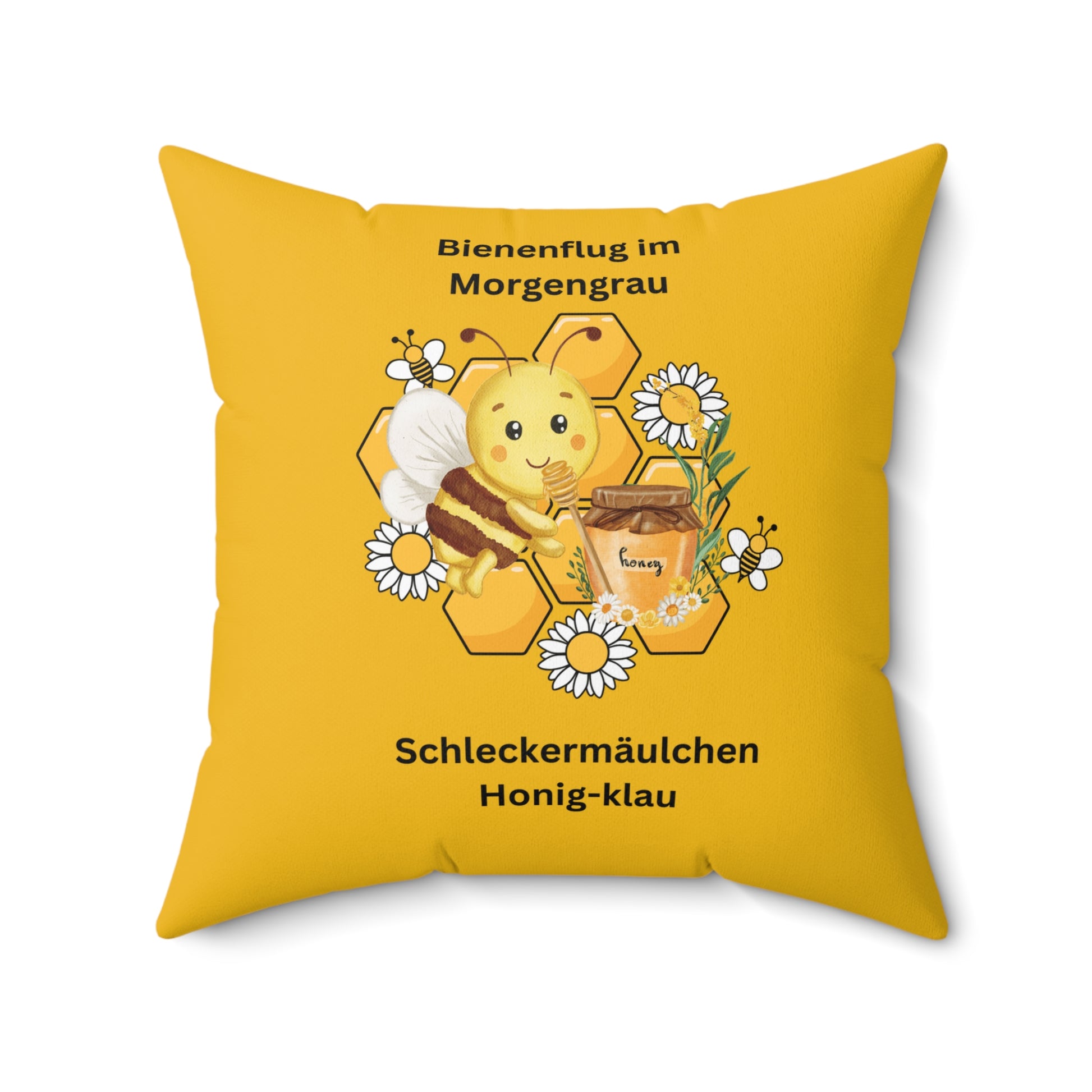Bienen-inspiriertes Kissen, Süßes Bienenkissen, Blumendekor für Zuhause, Gartenparty-Gastgeschenk, Frühlings- & Sommergeschenk