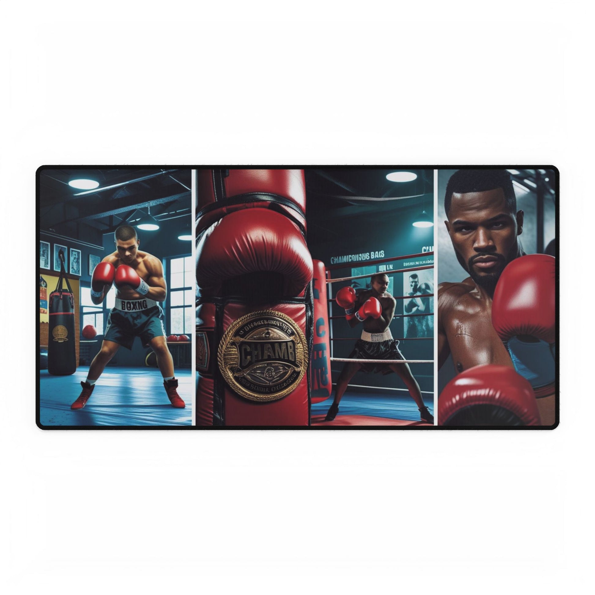 Schreibtischunterlage mit Boxmotiv, Ideal fürs Homeoffice, Gaming oder den Trainingsbereich, Geschenk für Boxfans, Motivierendes Dekor