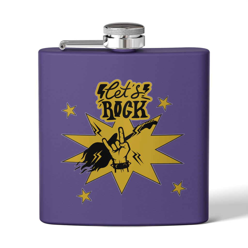 Edelstahl-Flachmann „Rock On“ – 170 ml „Let’s Rock“-Design für Musikliebhaber