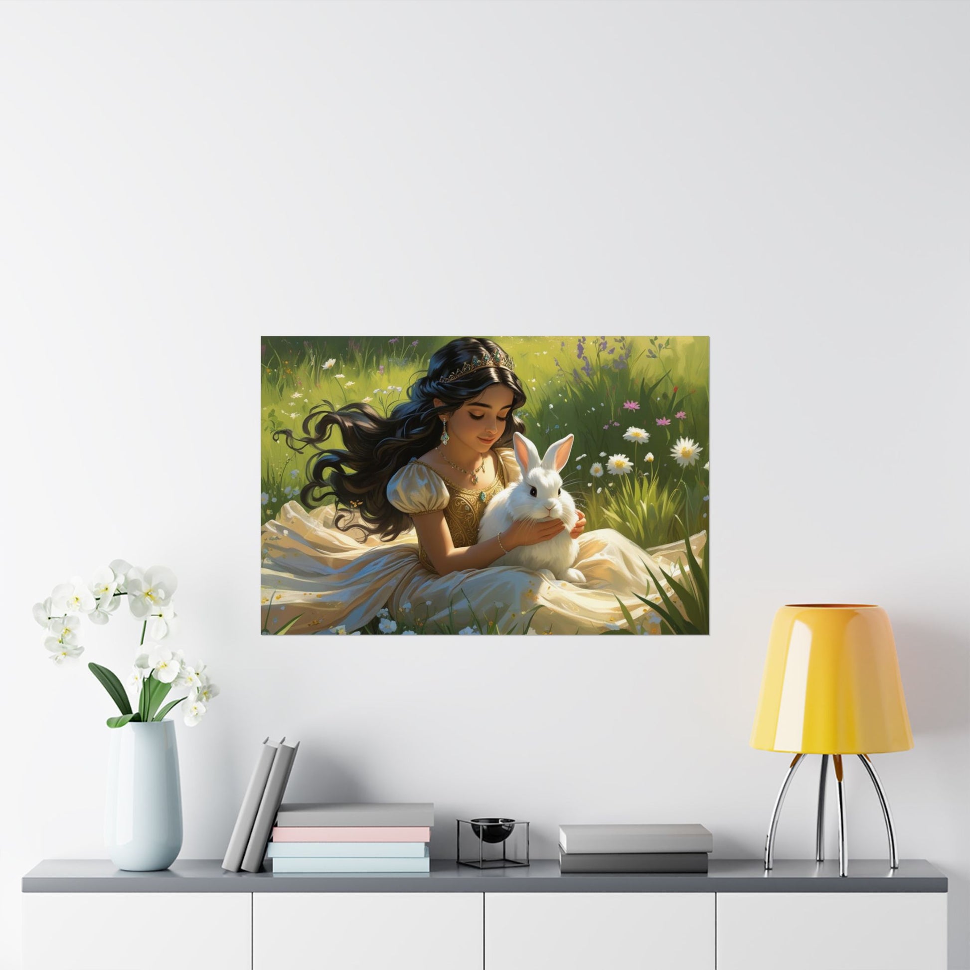 Bezaubernde Satin-Poster, Märchen-Dekor, Ideal fürs Kinderzimmer, Kinderzimmer-Kunst, Magische Geschenke für alle Anlässe