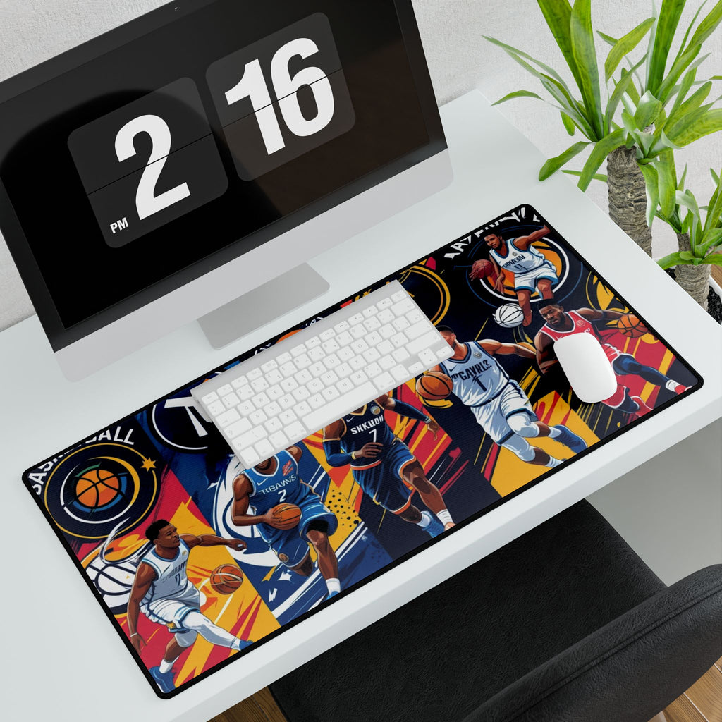 Schreibtischunterlagen mit Basketball-Motiven für Sportliebhaber, Gaming, Bürodekor, Geschenk für Gamer, NBA-Fans, Geburtstag, Weihnachten
