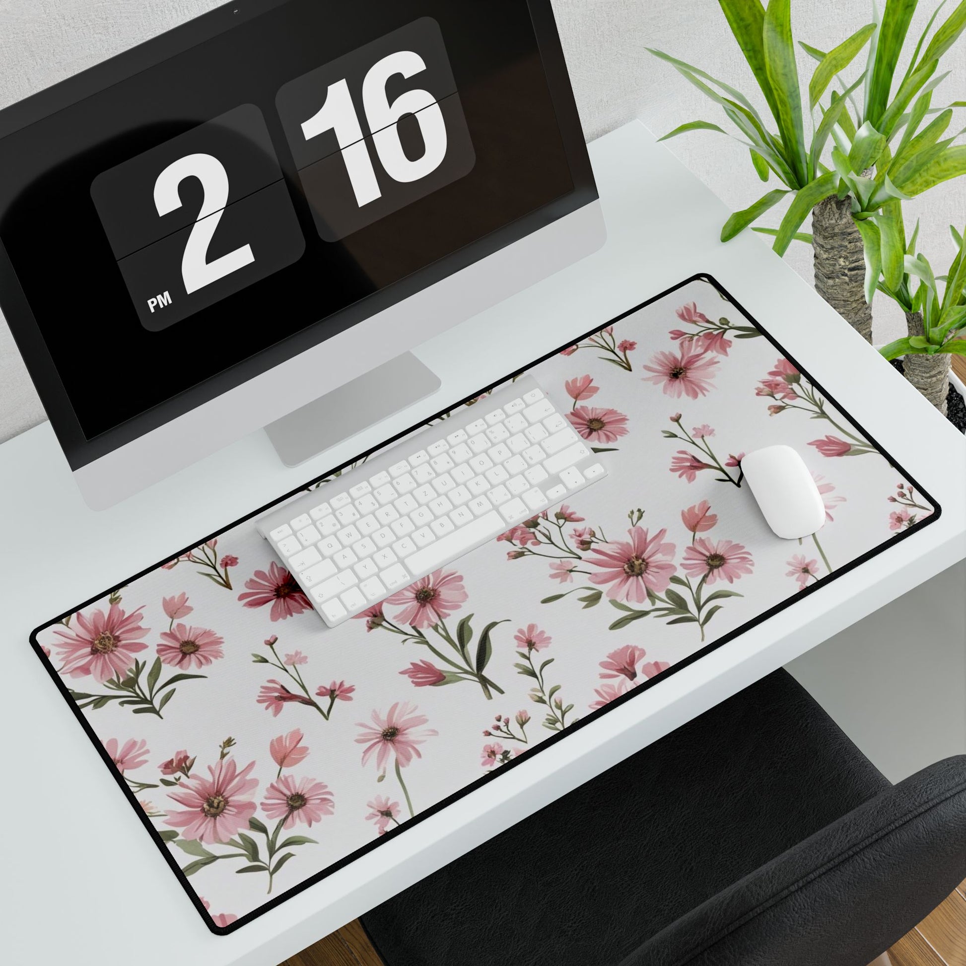 Florale Schreibtischmatte, Modernes Arbeitsplatzdekor, Büroaccessoires, Schreibtisch organizer, Geschenk für Home Office