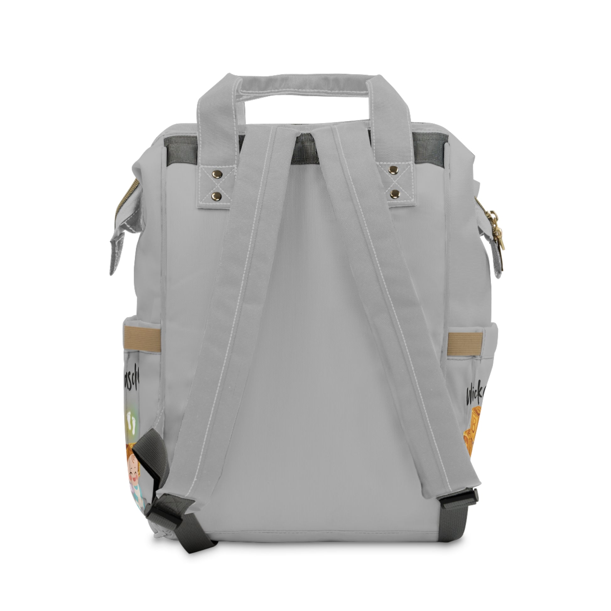 Süßer multifunktionaler Wickelrucksack für Eltern – „I Make Me Happy“-Design