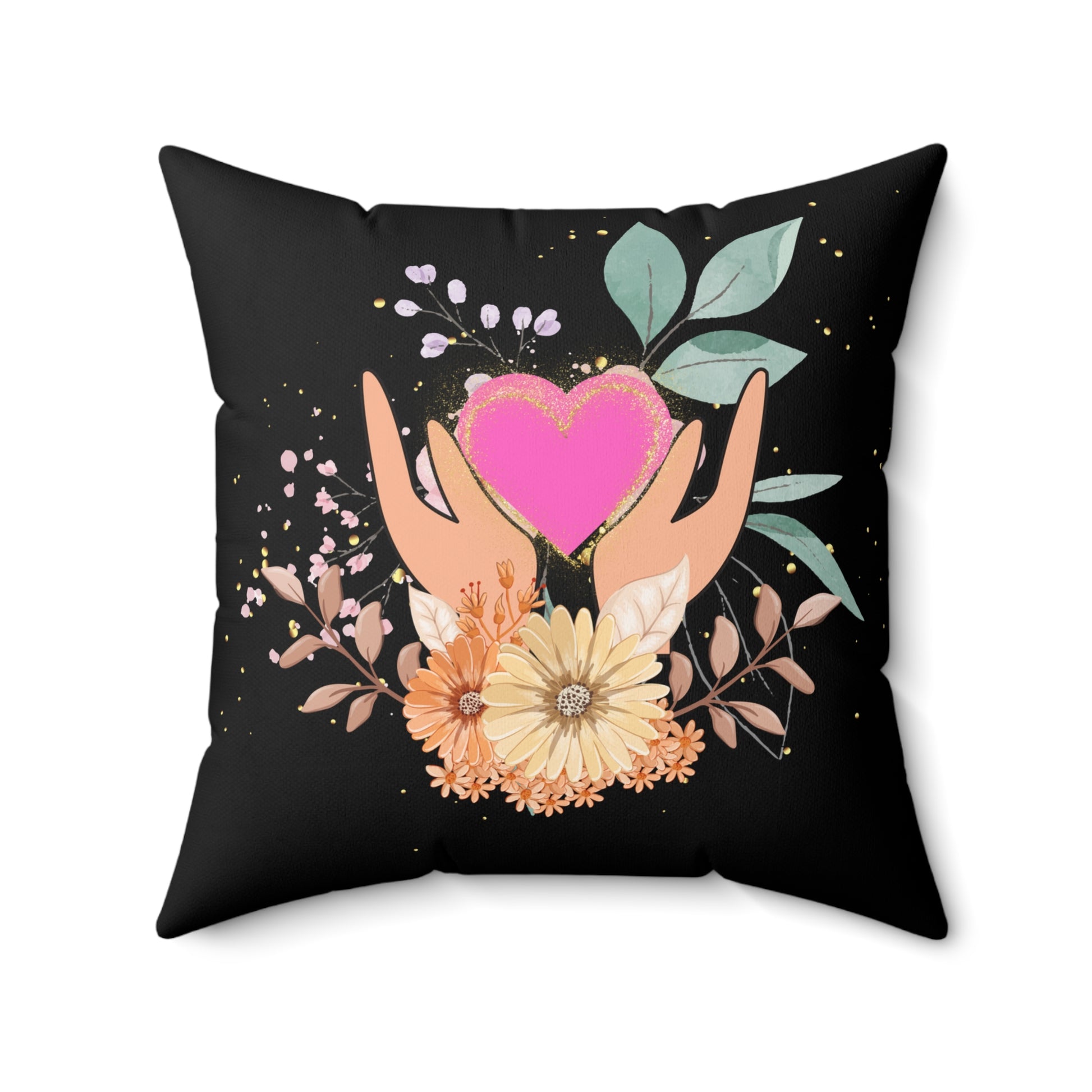 Boho Blumenkissen | Gemütliches Wohndekor, Geschenk für Sie, Selbstpflege, Liebe, Muttertagsdekor, Boho Kissen