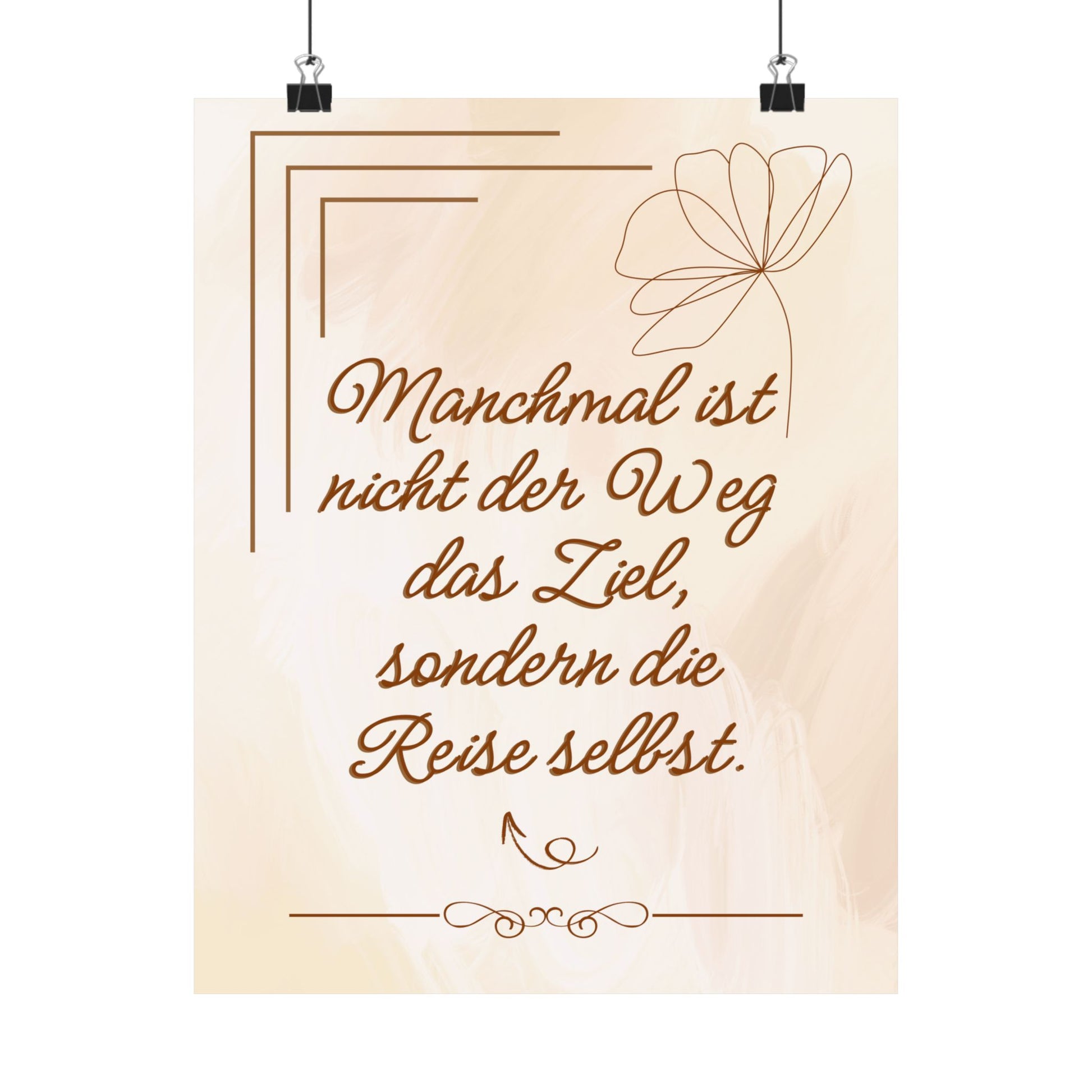Inspirierender Satin Posterdruck, Motivierende Wandkunst für Wohndekoration, Geschenk für Freunde, Achtsamkeits-Zitatdruck, Modernes ästhetisches Dekor