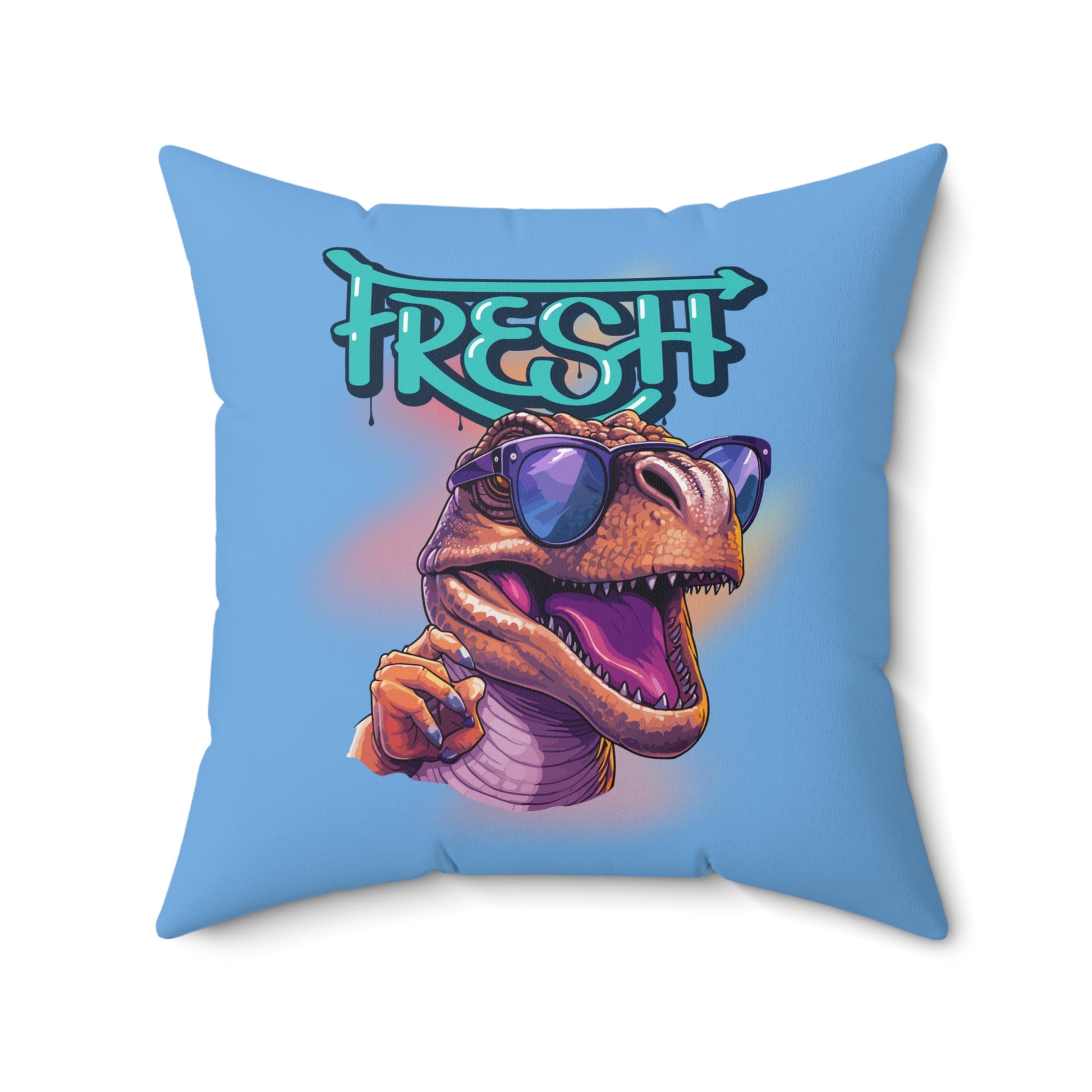 Frisches Dinosaurier-Kissen – Funky Home Decor, süßes Geschenk für Kinder, Kinderzimmer-Akzent, trendiges Couchkissen, lustiges Wohnzimmer-Dekor