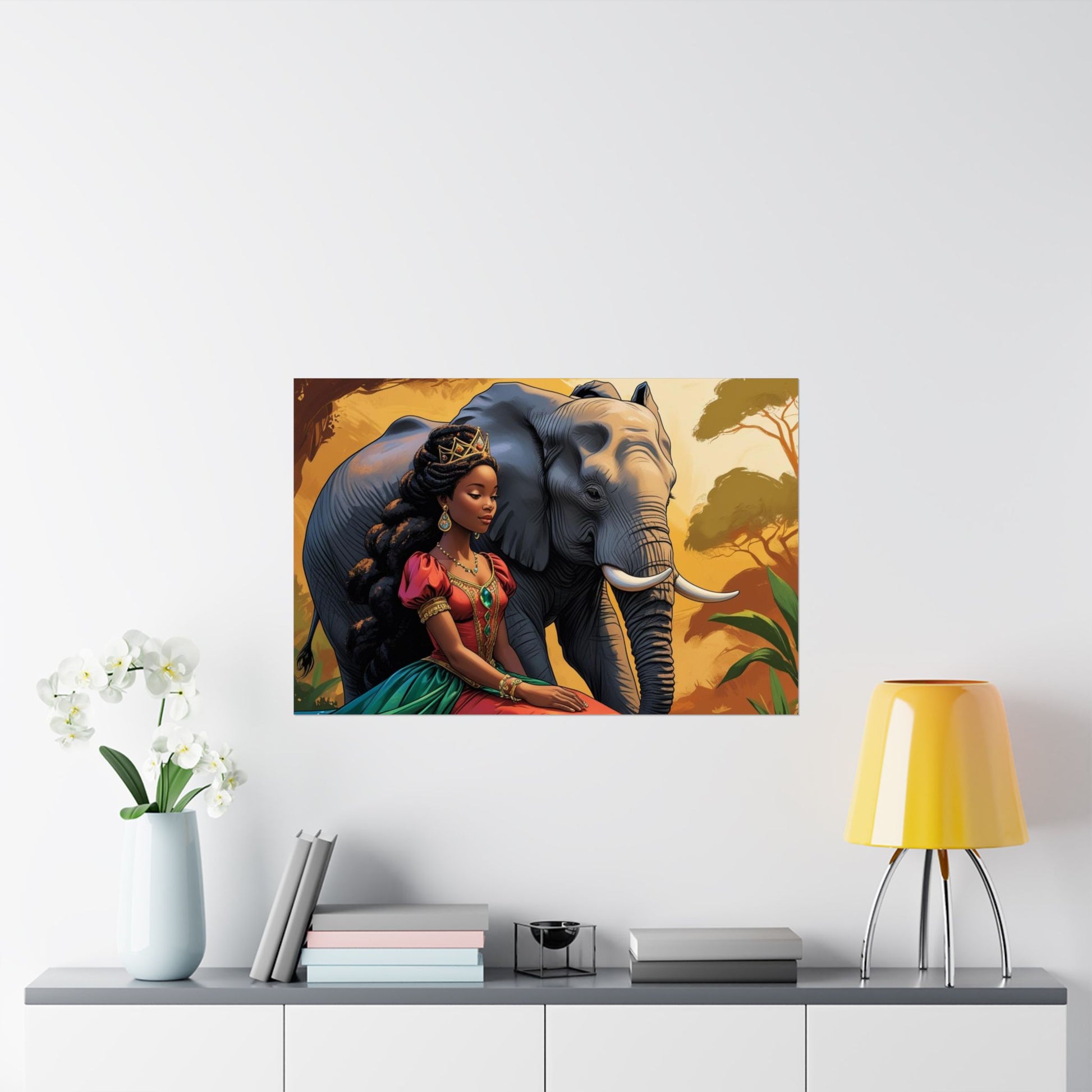 Elegante Satin-Poster, afrikanische Kunstdrucke, Wohndekor, einzigartiges Geschenk, Wandkunst, kulturelle Dekoration