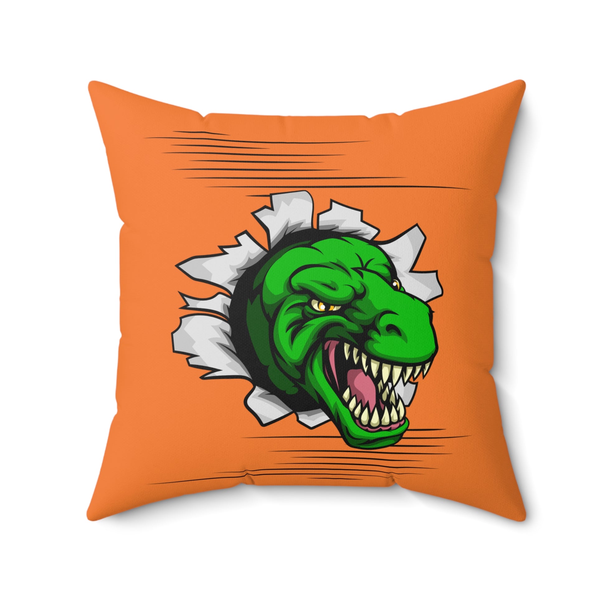 Dinosaurier-inspiriertes Dekokissen, Lustiges Wohndekor, Kinderzimmer-Accessoires, Einzigartiges Geschenk für Dino-Liebhaber, Lebendiges Wurfkissen