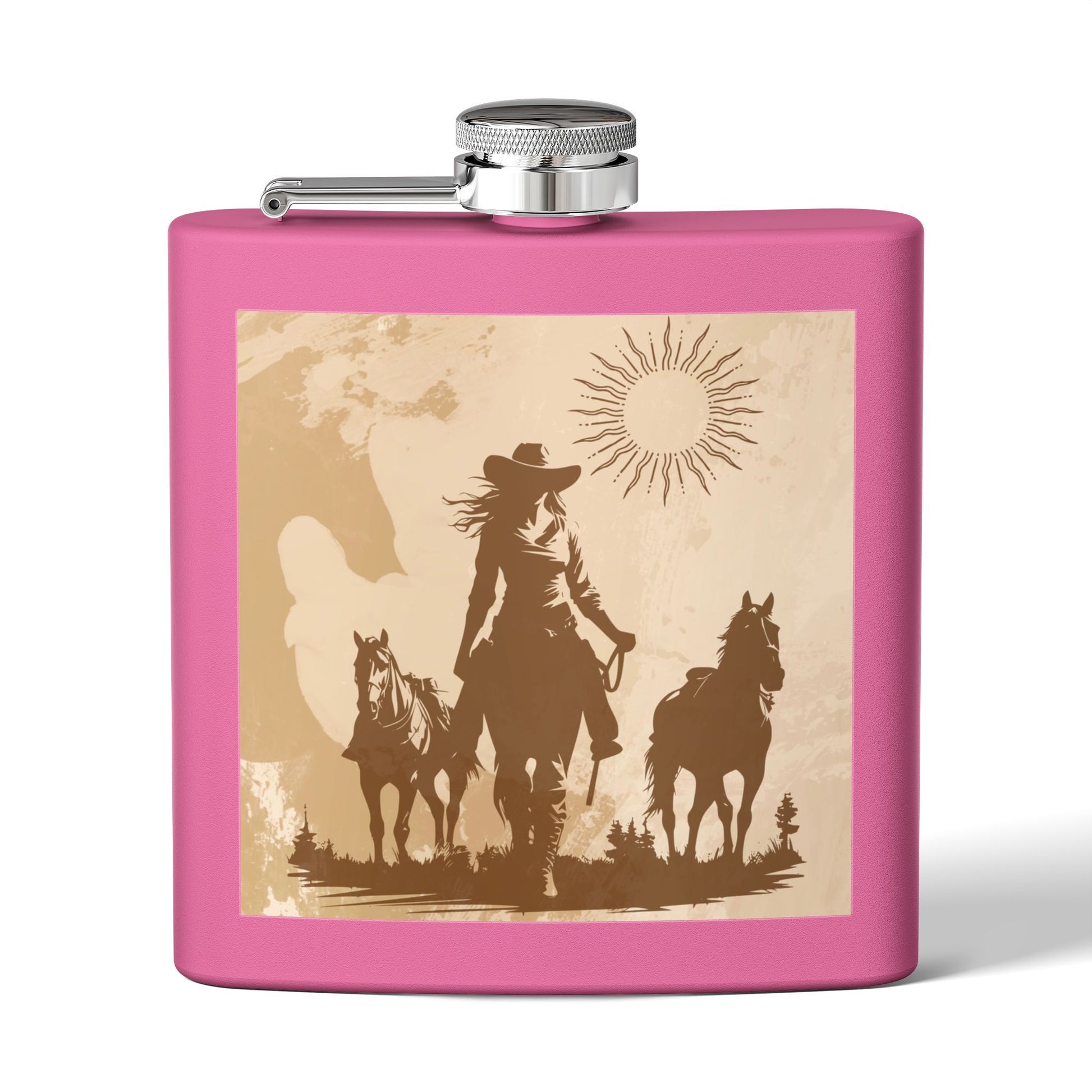 Western Cowboy Flask, Rustikale Geschenke für Männer, Cowboy Flask, personalisiertes Geschenk für Pferdeliebhaber, Cowboy Dekor, Abenteuerausrüstung