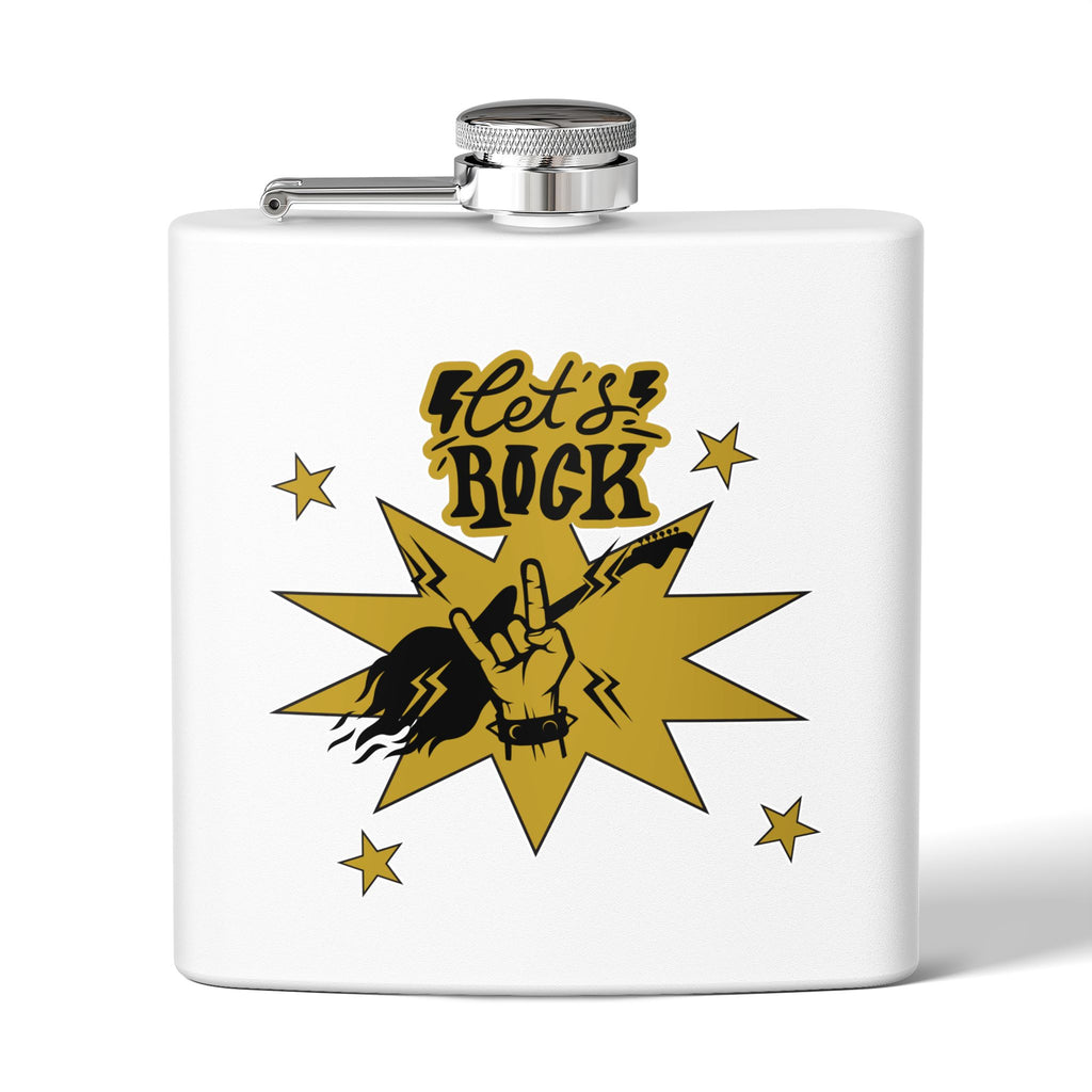 Edelstahl-Flachmann „Rock On“ – 170 ml „Let’s Rock“-Design für Musikliebhaber