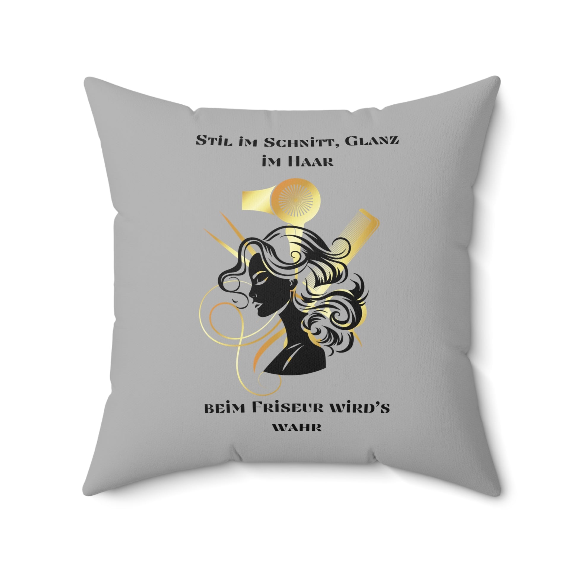 Schickes Salon Dekokissen, stilvoller Wohnakzent, Friseurgeschenk, luxuriöses Kissen, modernes Innendesign