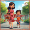 Kinderlied-Mein erster Schultag Illustration von Kindern am ersten Schultag für emotionale Einschulungsmomente.