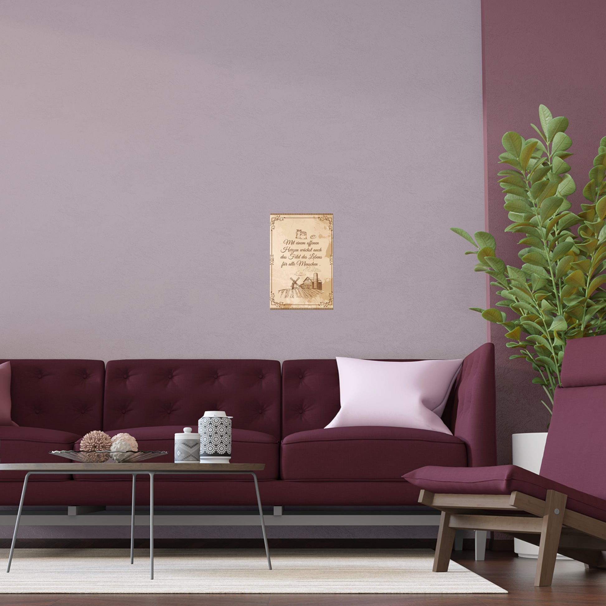 Rustikaler Seidenposterdruck, Vintage Bauernhaus Dekor, Wandkunst für Wohnzimmer, inspirierendes Zitat Poster, Wohn- und Bürodekoration