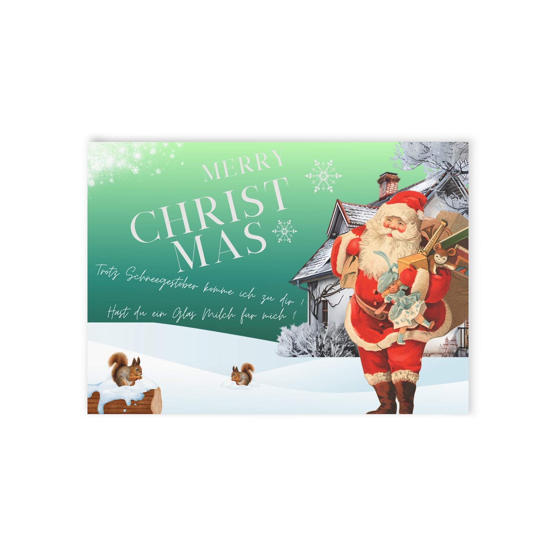 Vintage-Weihnachtskarten mit festlichem Design, Grußkarten „Frohe Weihnachten“, beidseitiger Druck für herzliche Wünsche, saisonale Grüße