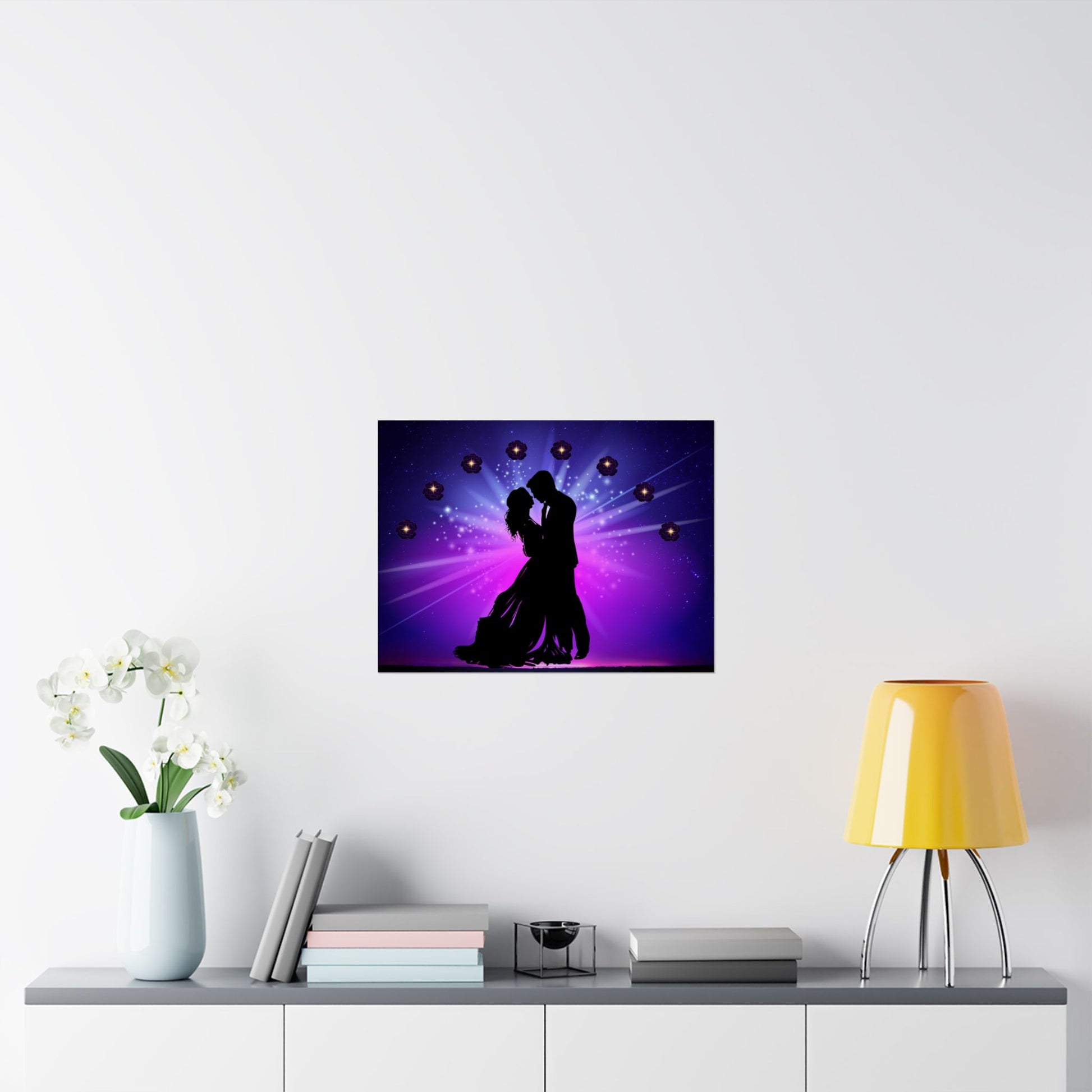 Romantische Satin Poster, Paar Wandkunst, Liebesdekor, Hochzeitsgeschenk, Schlafzimmerdekoration, Jubiläumsgeschenk