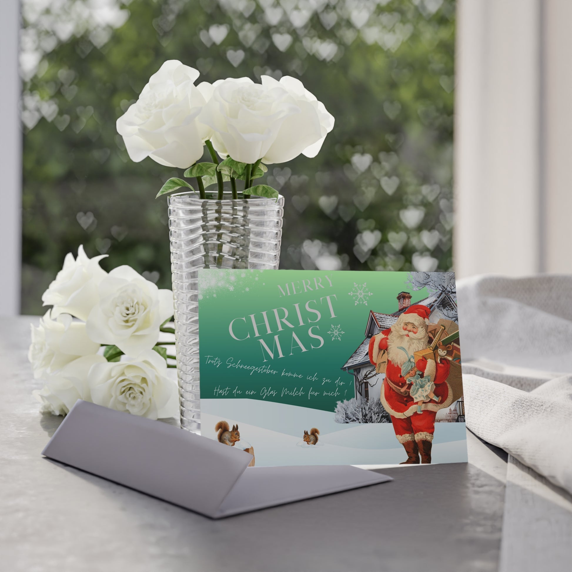 Vintage-Weihnachtskarten mit festlichem Design, Grußkarten „Frohe Weihnachten“, beidseitiger Druck für herzliche Wünsche, saisonale Grüße