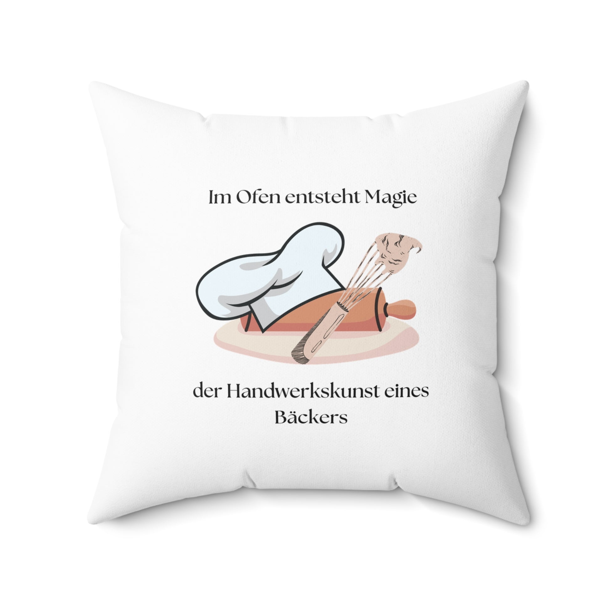 Bäcker-Zauberkissen, Küchendeko, Geschenk für Bäcker, Gemütlicher Wohnakzent, Feinschmecker-Geschenk, Kulinarisches Kunstkissen
