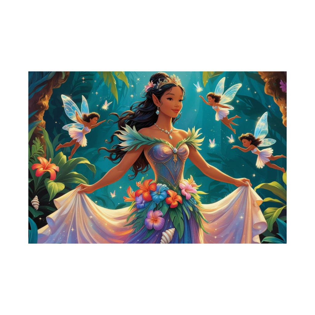 Zauberhafter Feen-Wandkunstdruck, Verträumtes Wohndekor, buntes Poster für Kinderzimmer, Fantasy-Kunst, Geschenk für Feenliebhaber
