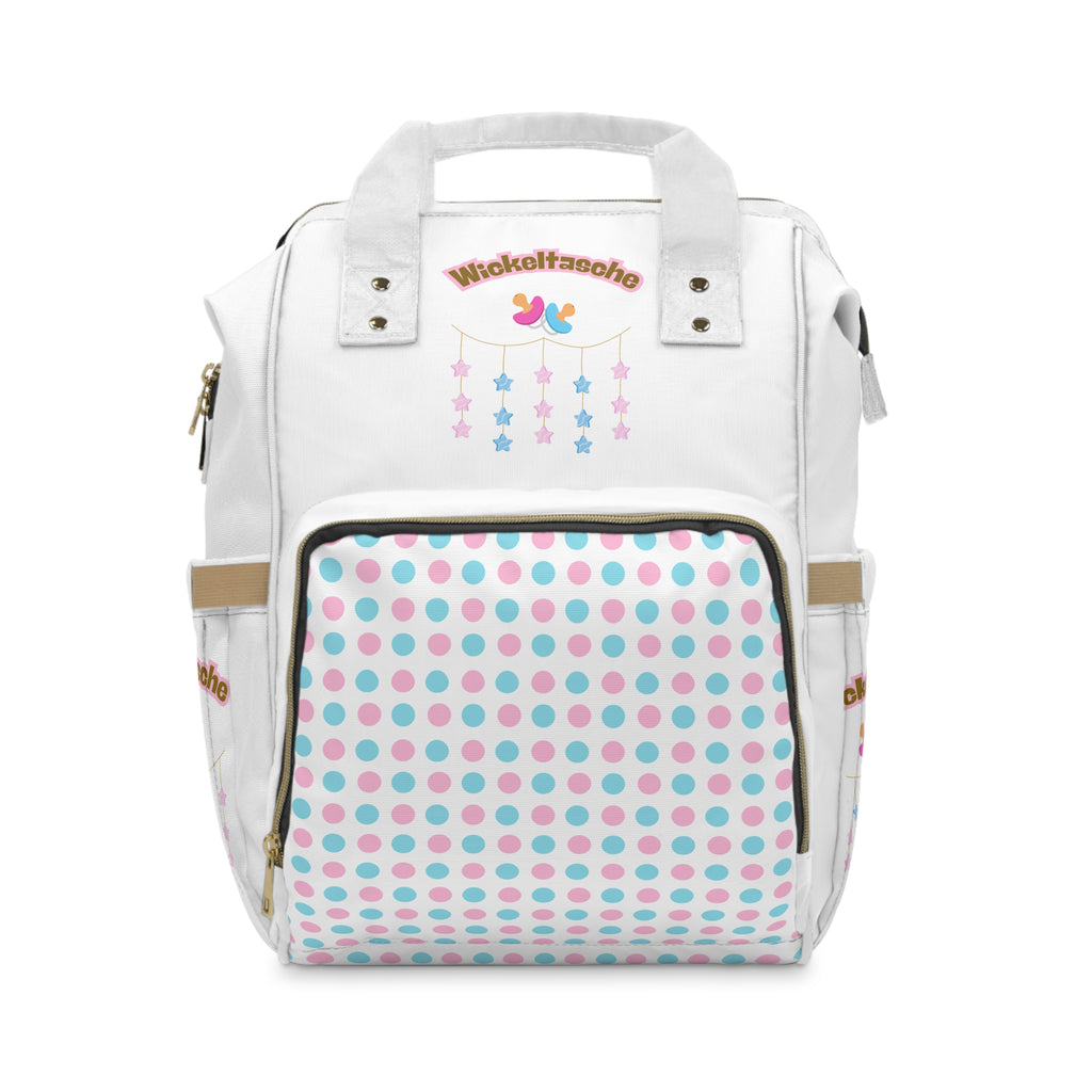 Stylischer multifunktionaler Wickelrucksack mit lustigem Punkte-Design