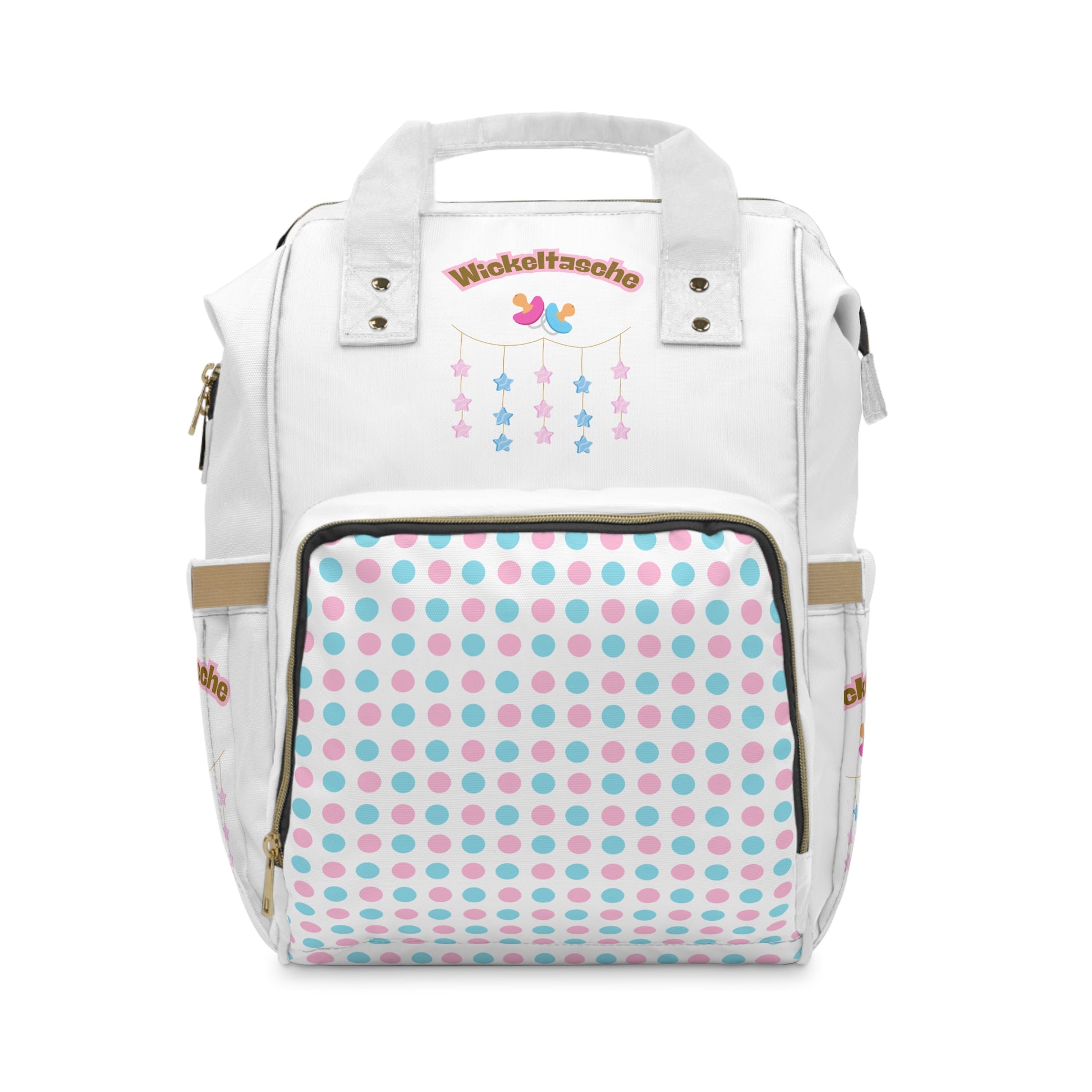 Stylischer multifunktionaler Wickelrucksack mit lustigem Punkte-Design
